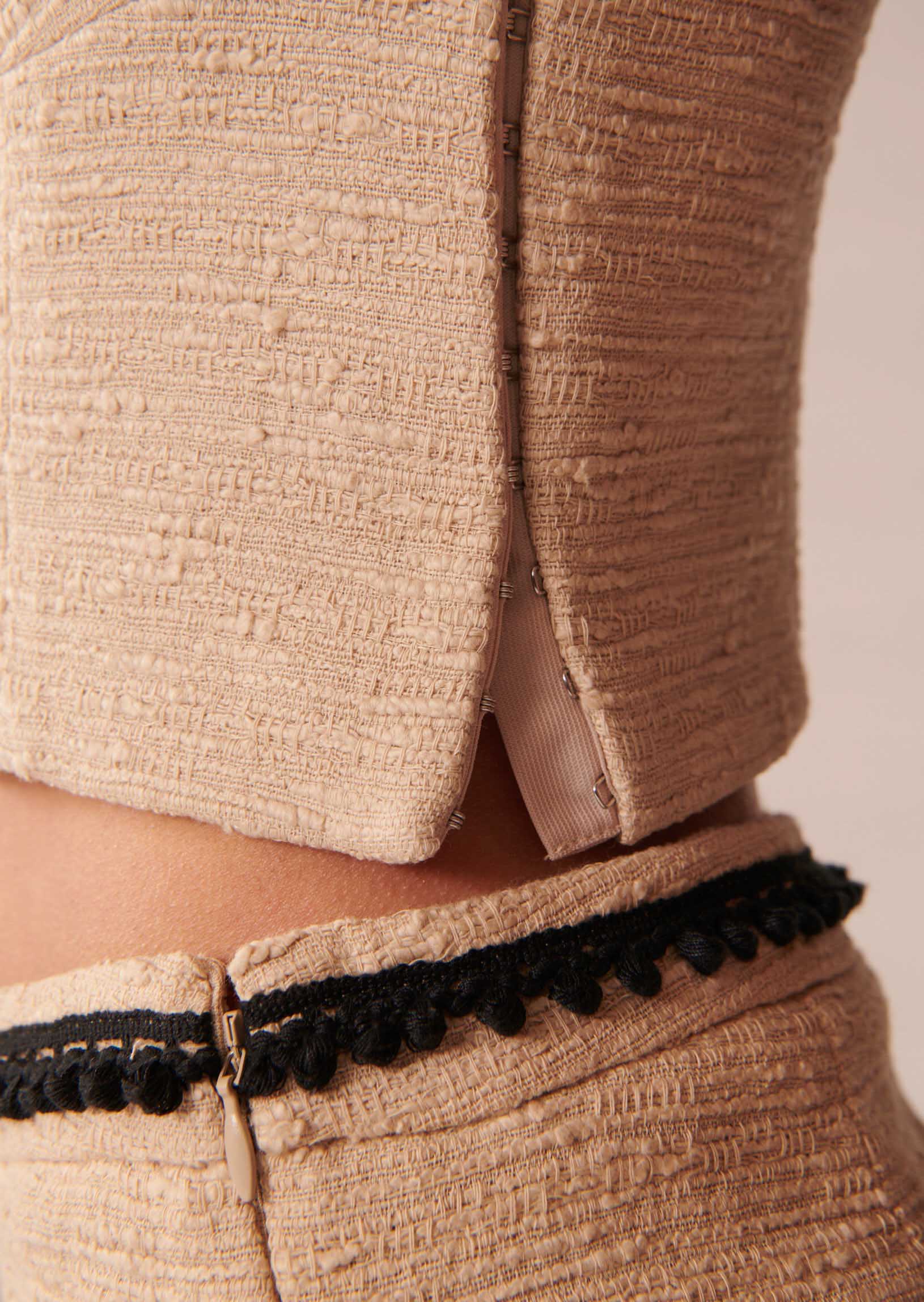 Top Tweed beige en tweed Faume - seconde main