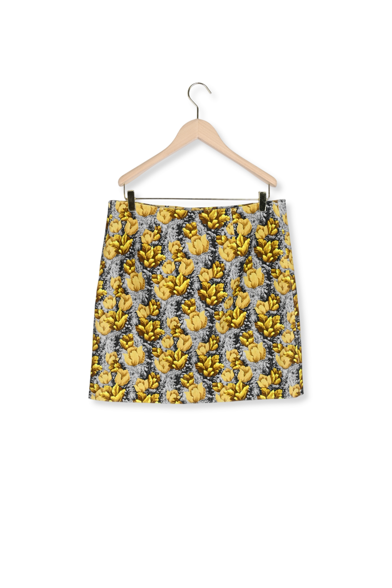 Jupe Javana grise imprimé floral Faume - seconde main