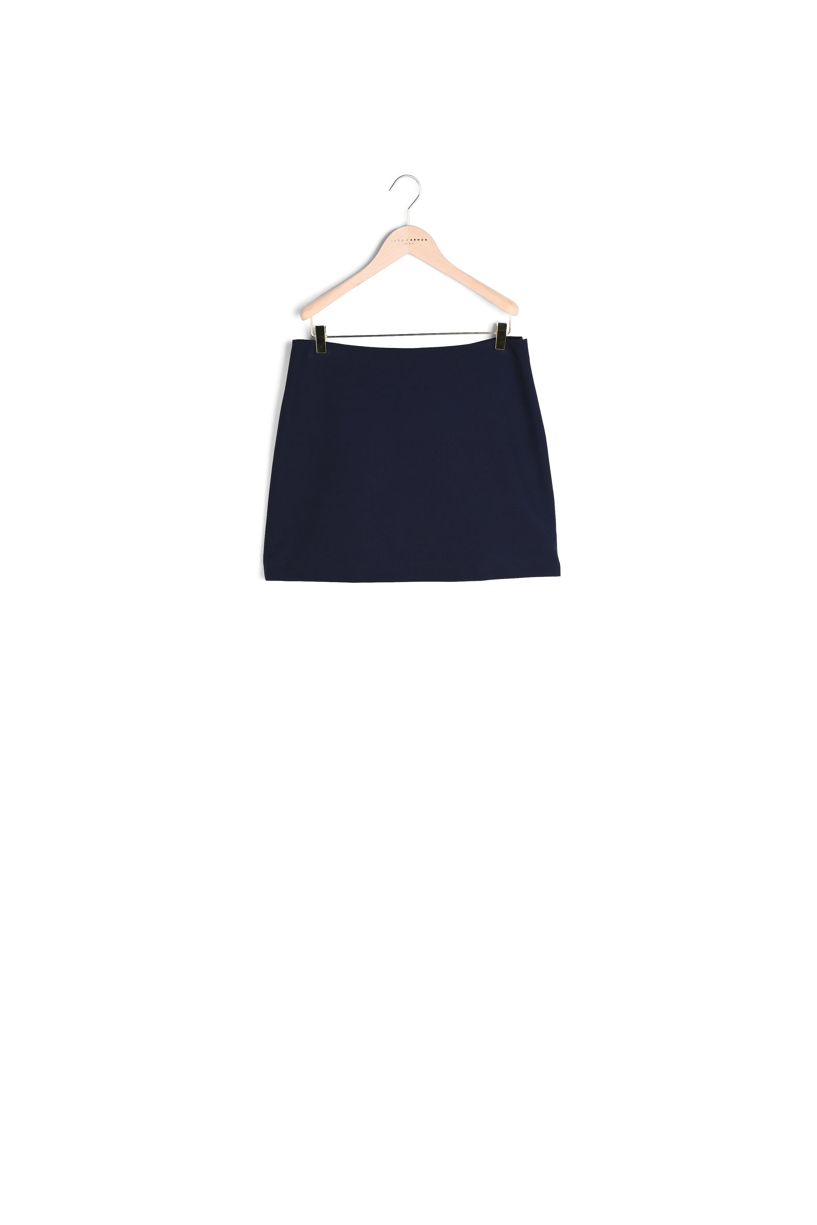 Mini-jupe Jiani bleu nuit en toile gabardine Faume - seconde main