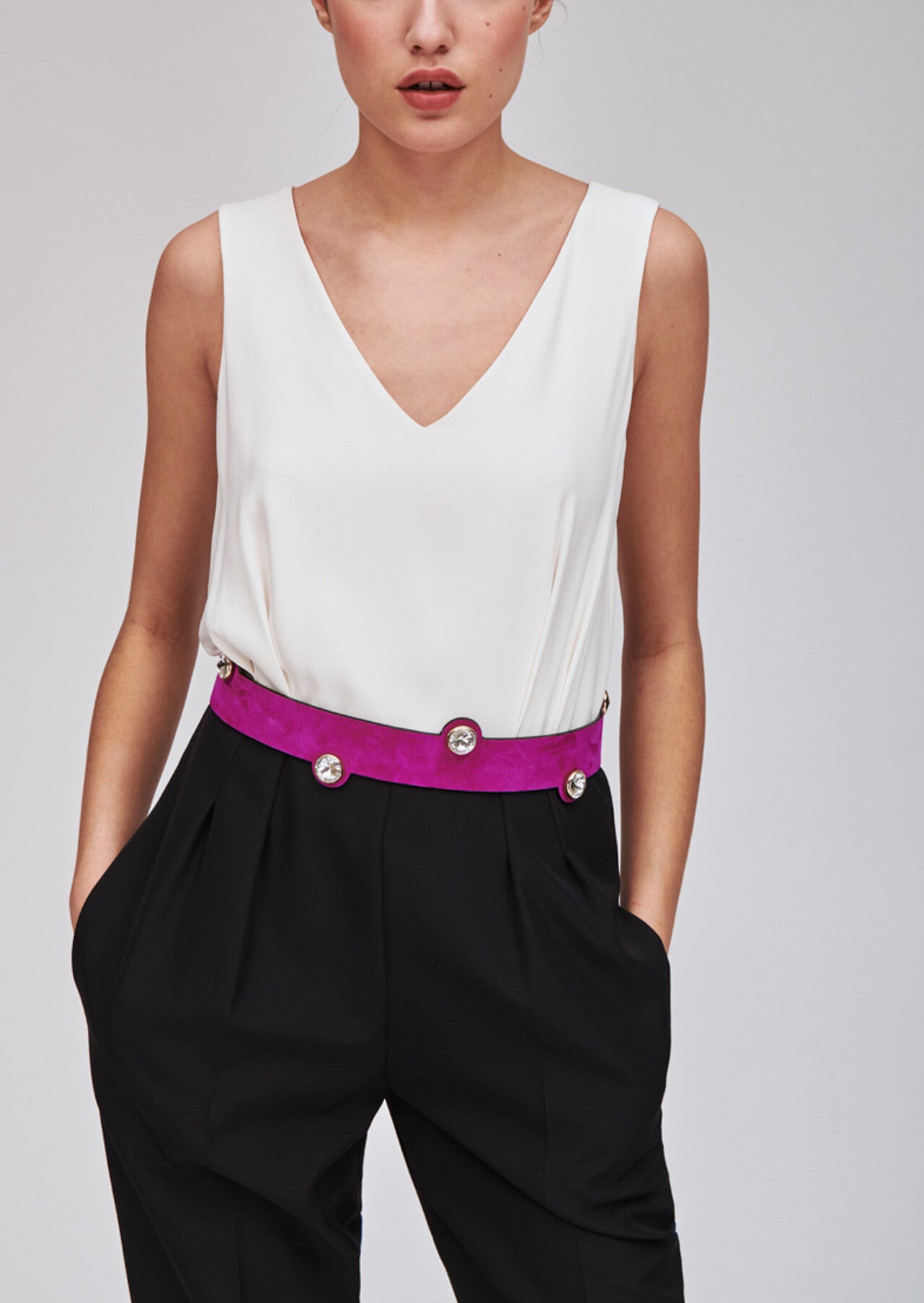 Combi-pantalon noire à bretelles Faume - seconde main