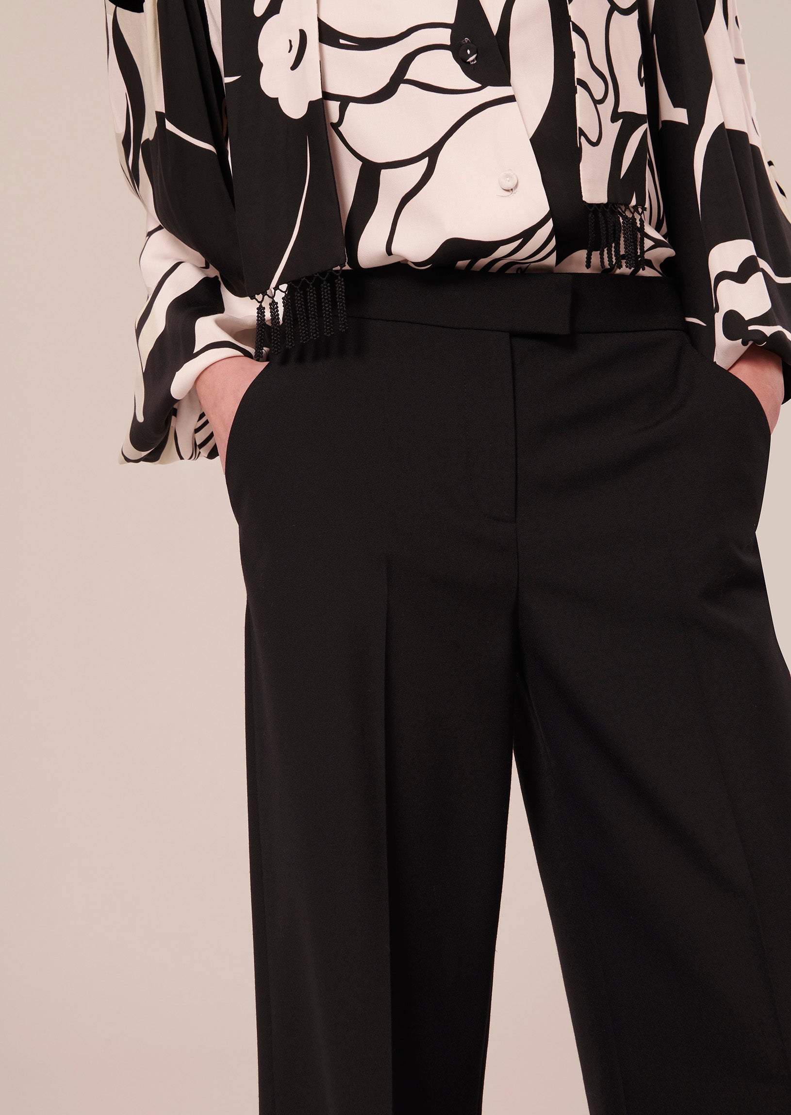 Pantalon Primavera noir en laine froide Faume - seconde main