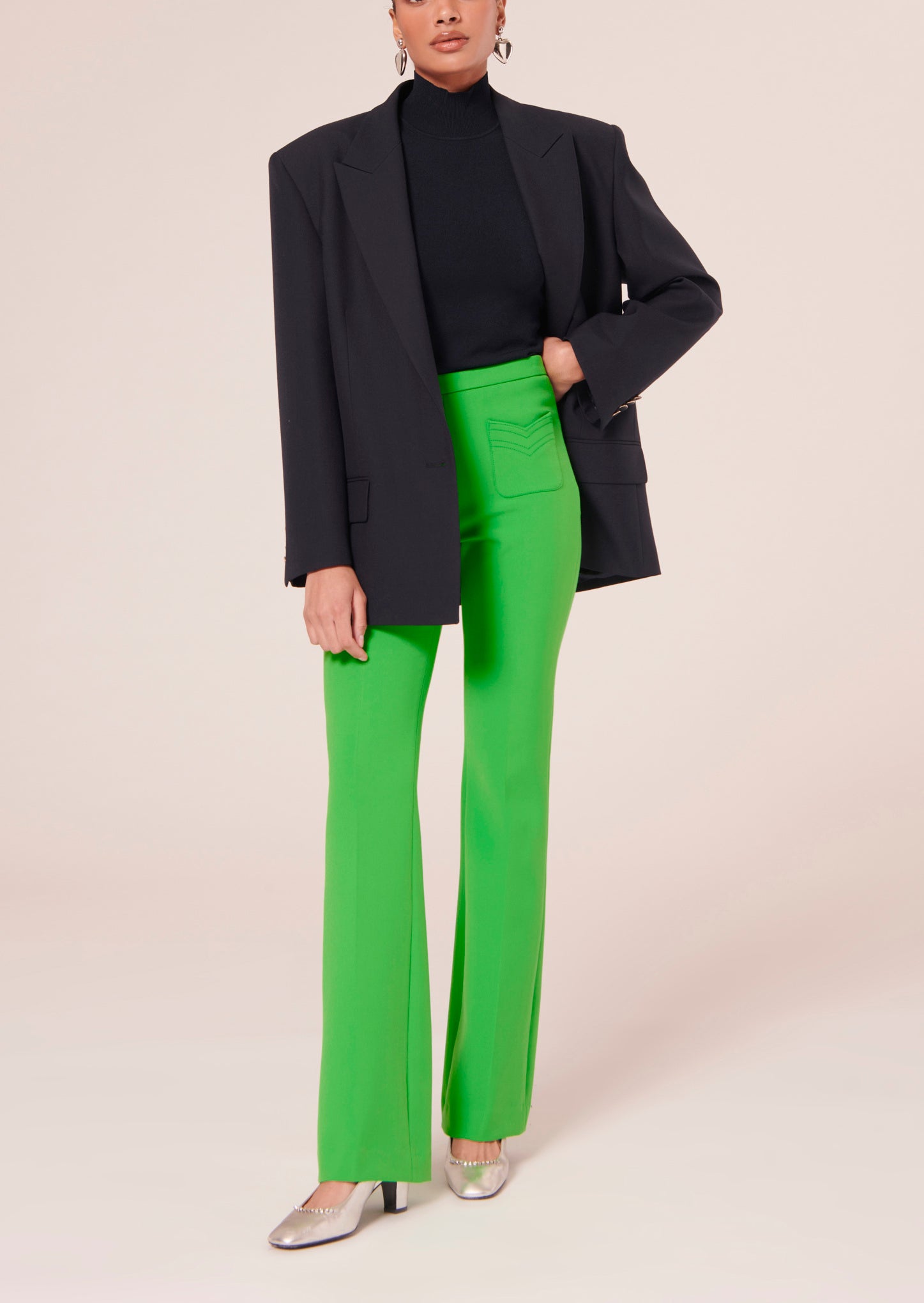 Pantalon Phoenix vert en toile double Faume - seconde main