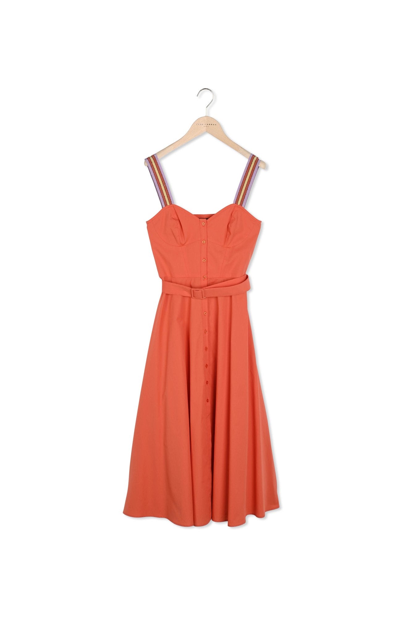 Robe Raquella rouge en popeline Faume - seconde main