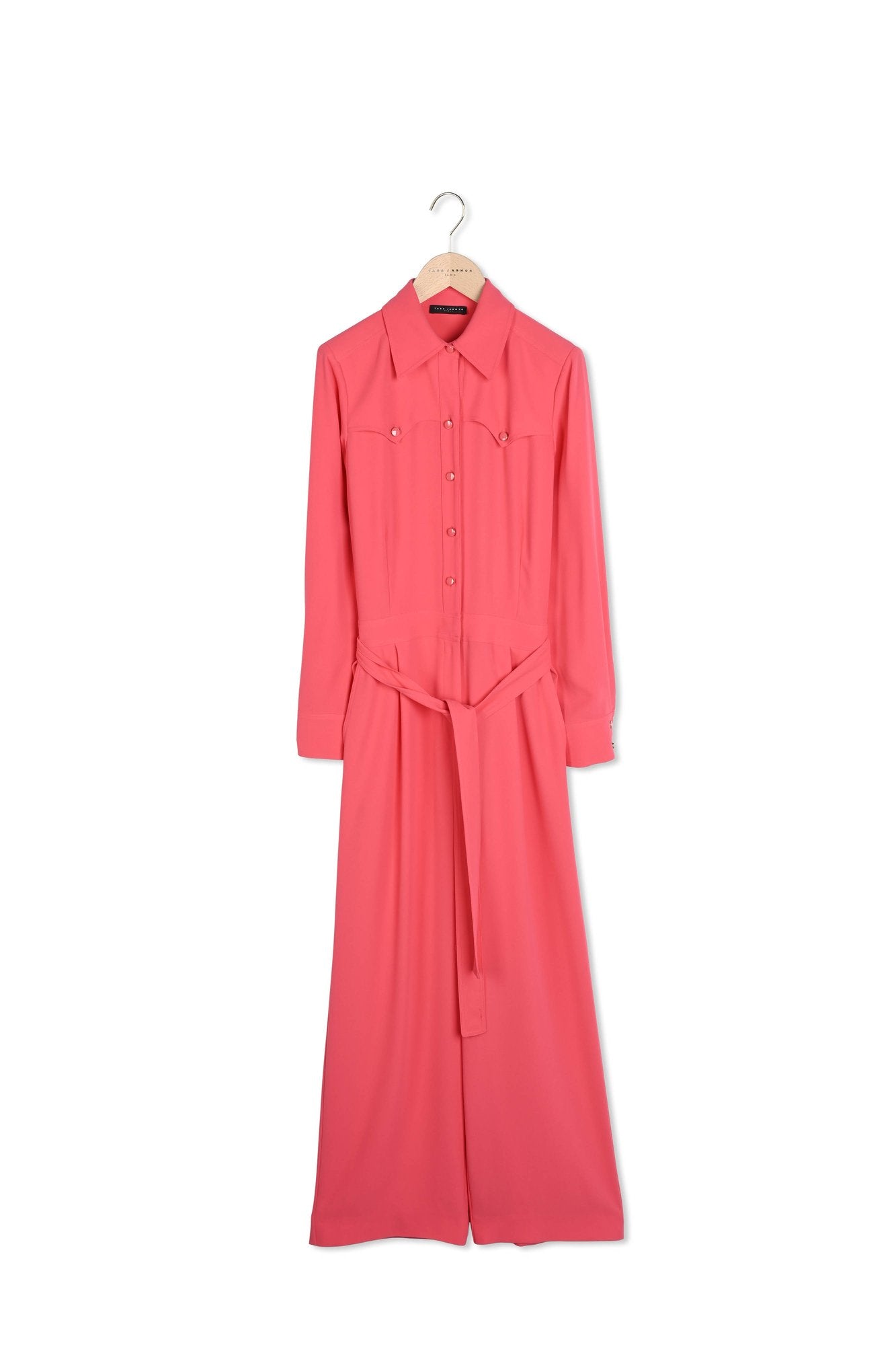 Combinaison Christo rose en crêpe Faume - seconde main