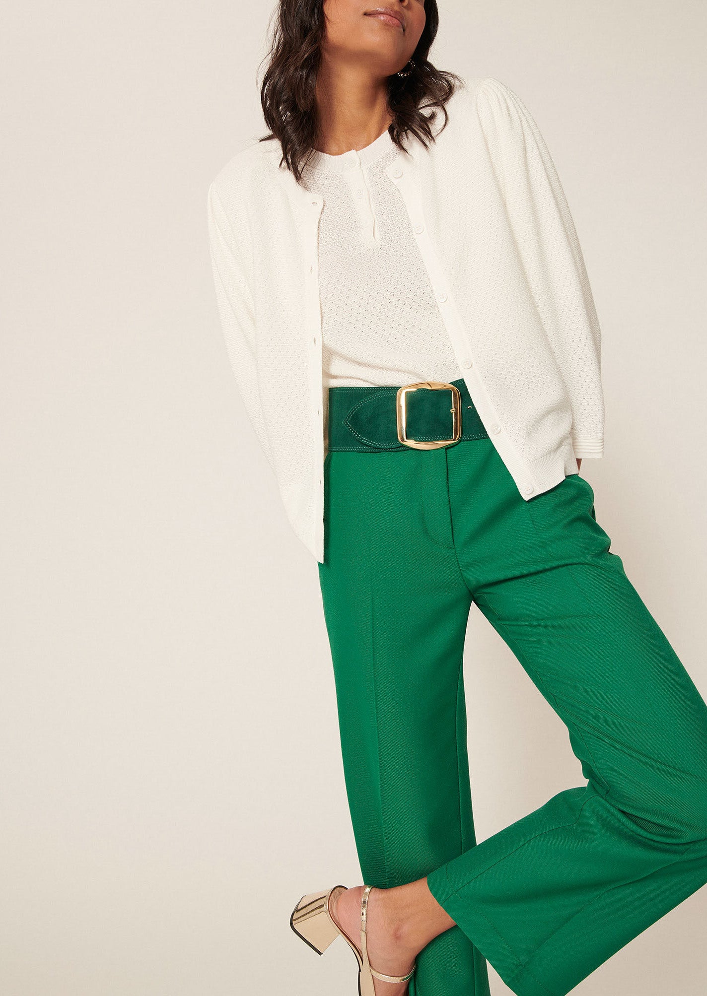 Gilet Grace blanc en coton extrafin Faume - seconde main