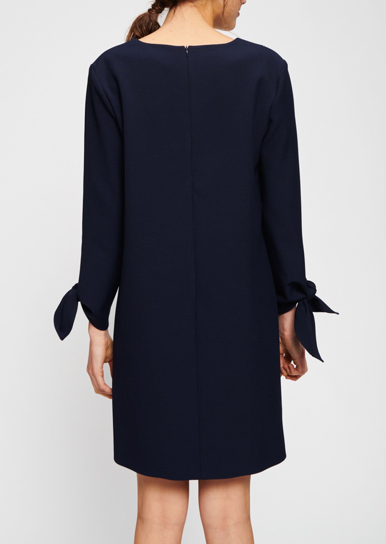 Robe bijou bleu nuit en toile gabardine Faume - seconde main