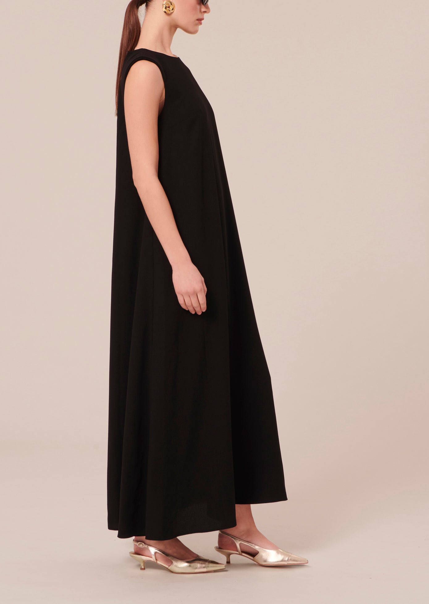 Robe Roxy noire en crêpe Faume - seconde main