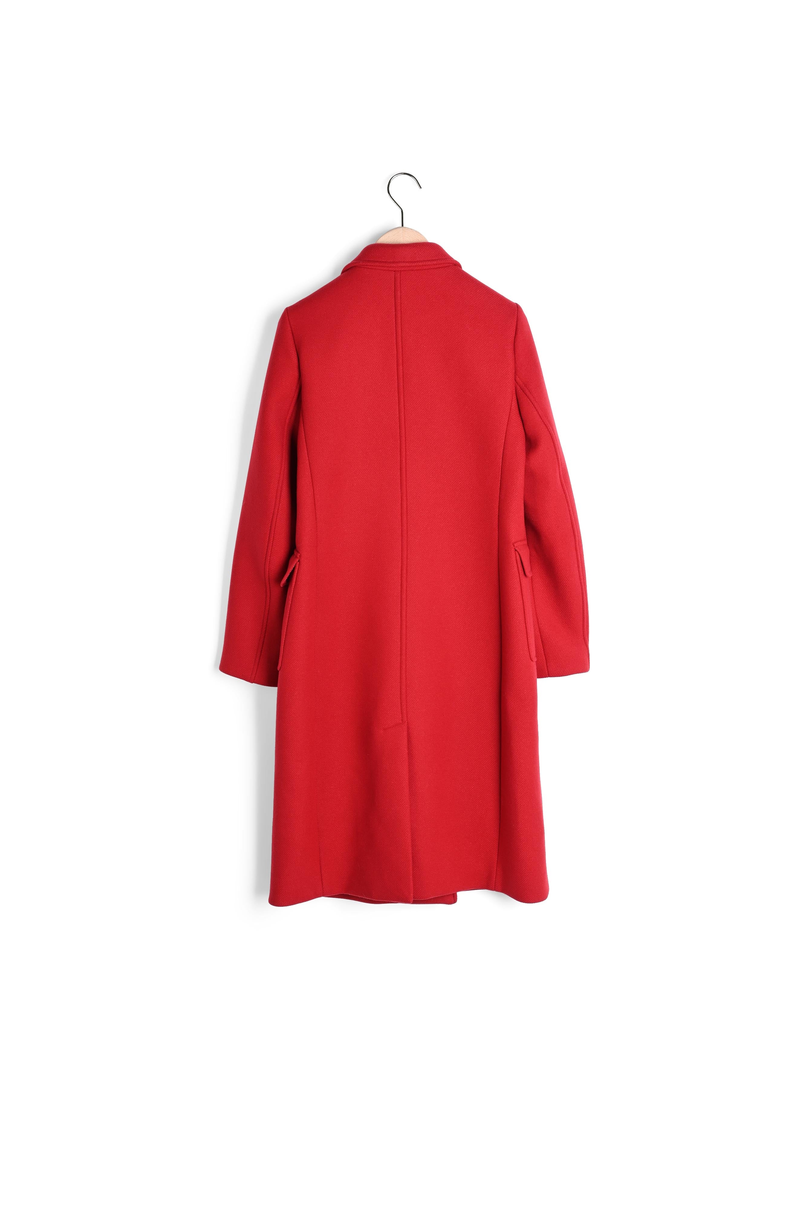 Manteau croisé Mary rouge en laine et cachemire Faume - seconde main