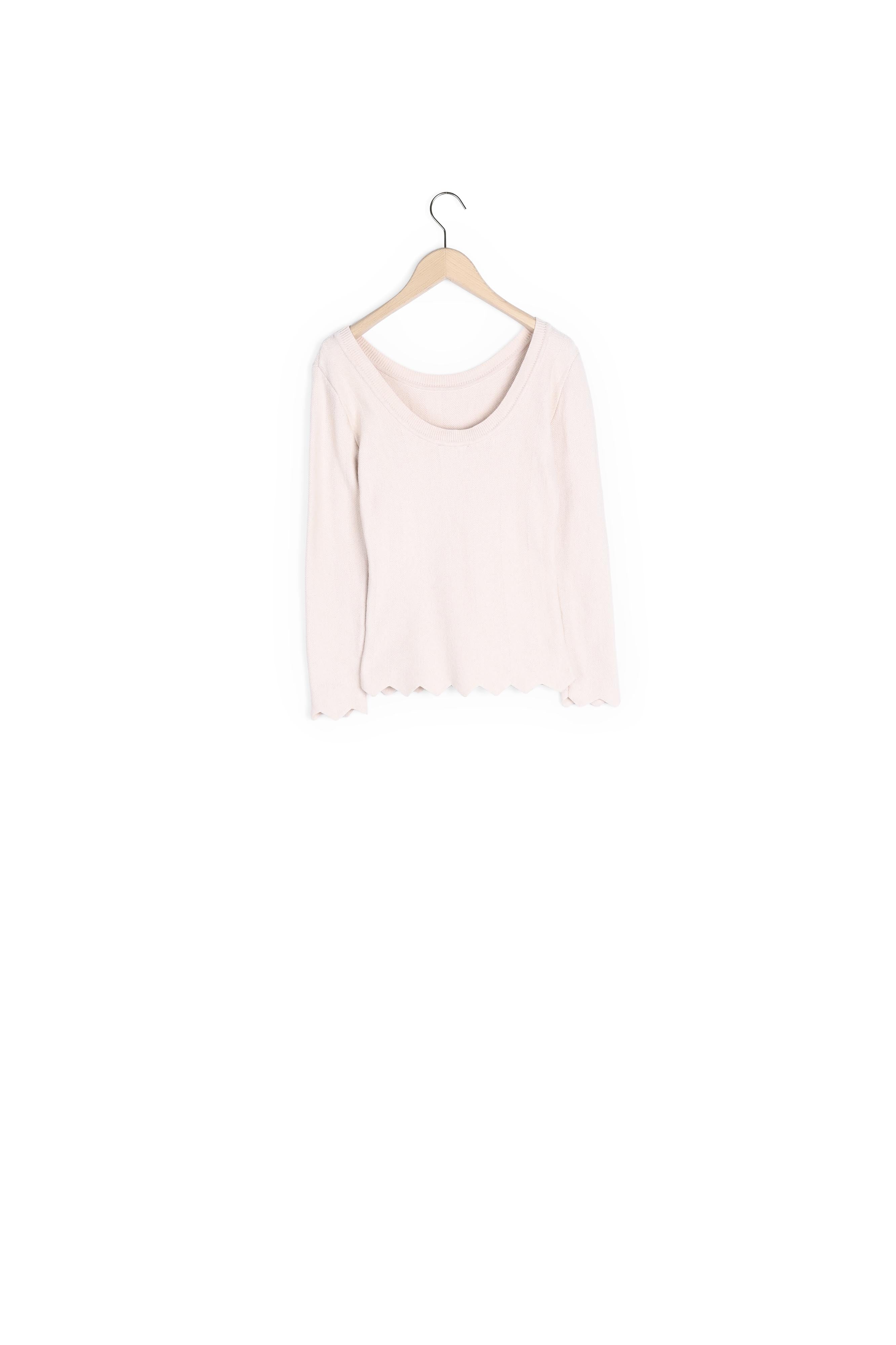 Top graphique Nour en maille beige rosé Faume - seconde main