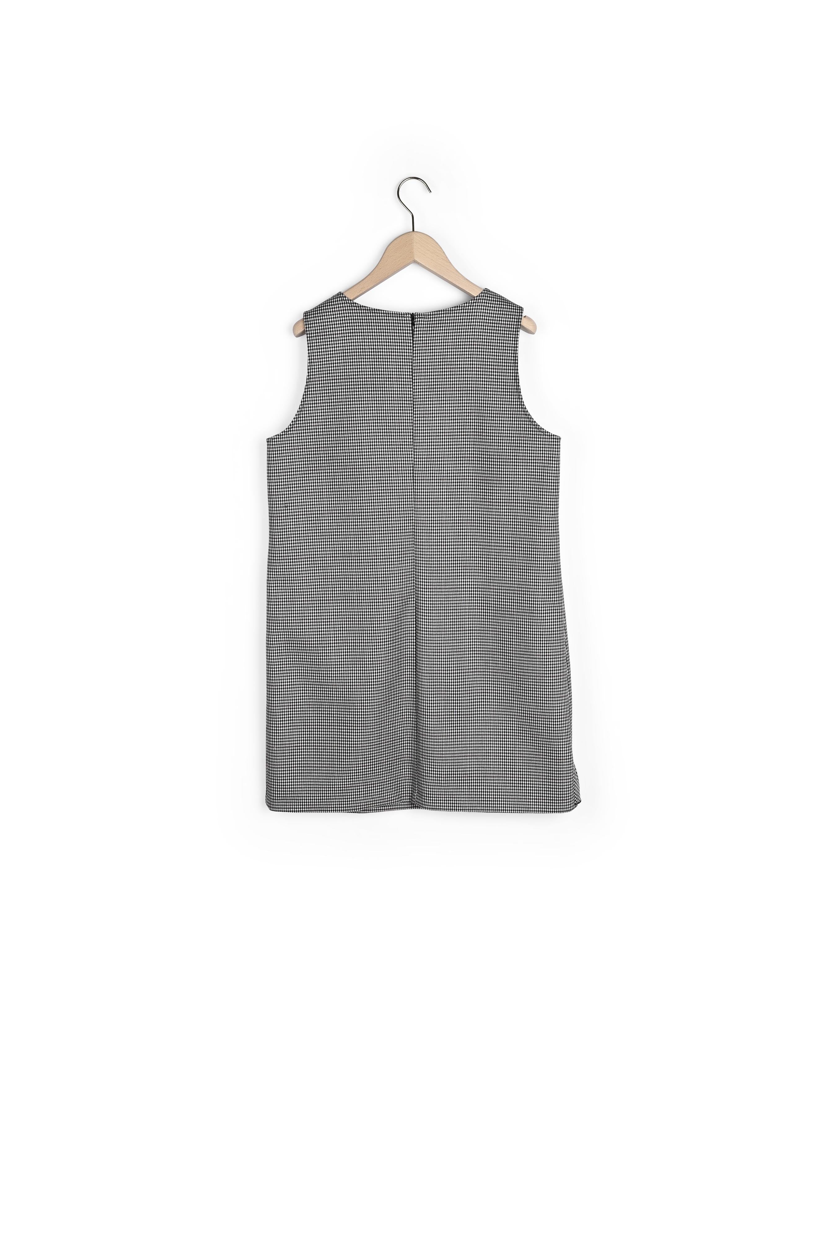 Robe à bretelles écru imprimé carreau York technique à volants Faume - seconde main