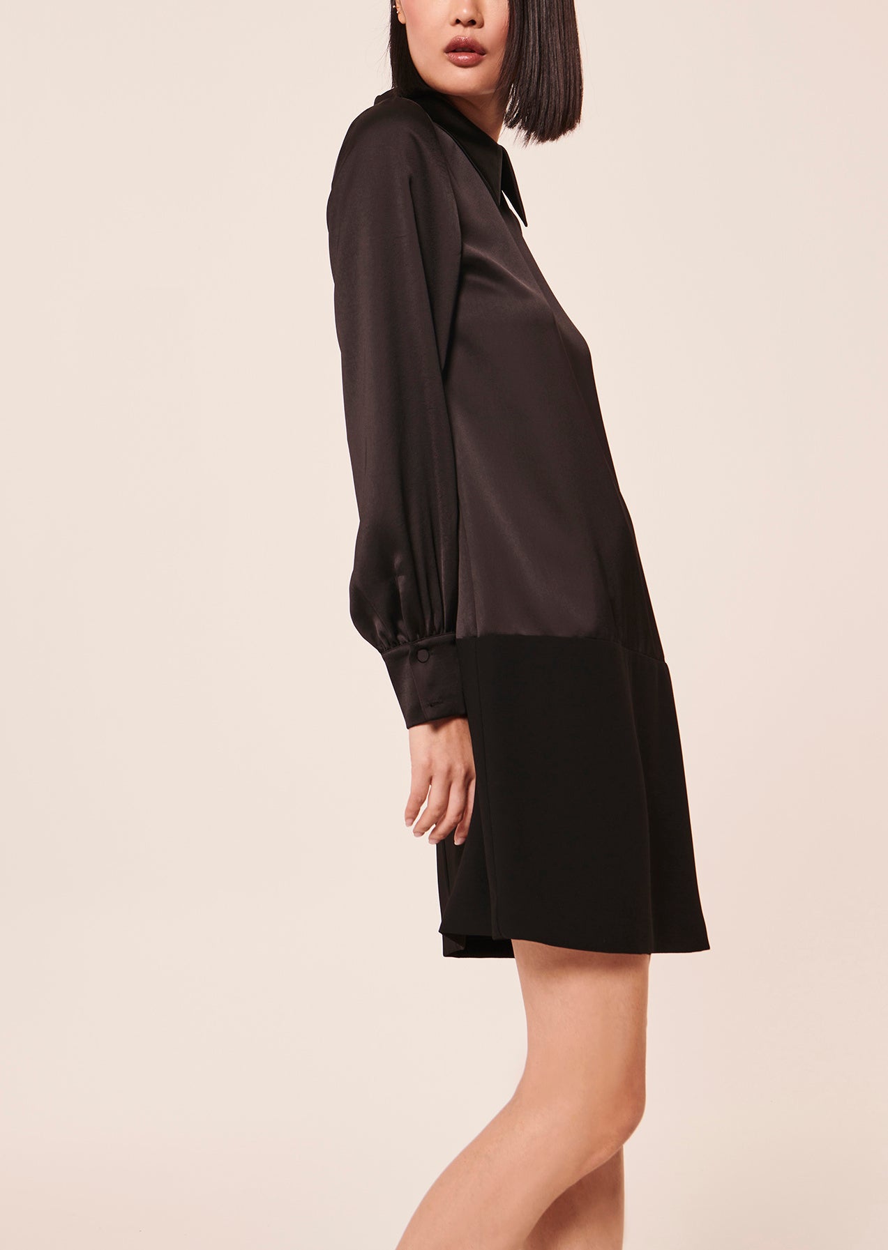 Robe Ravel noire en satin Faume - seconde main