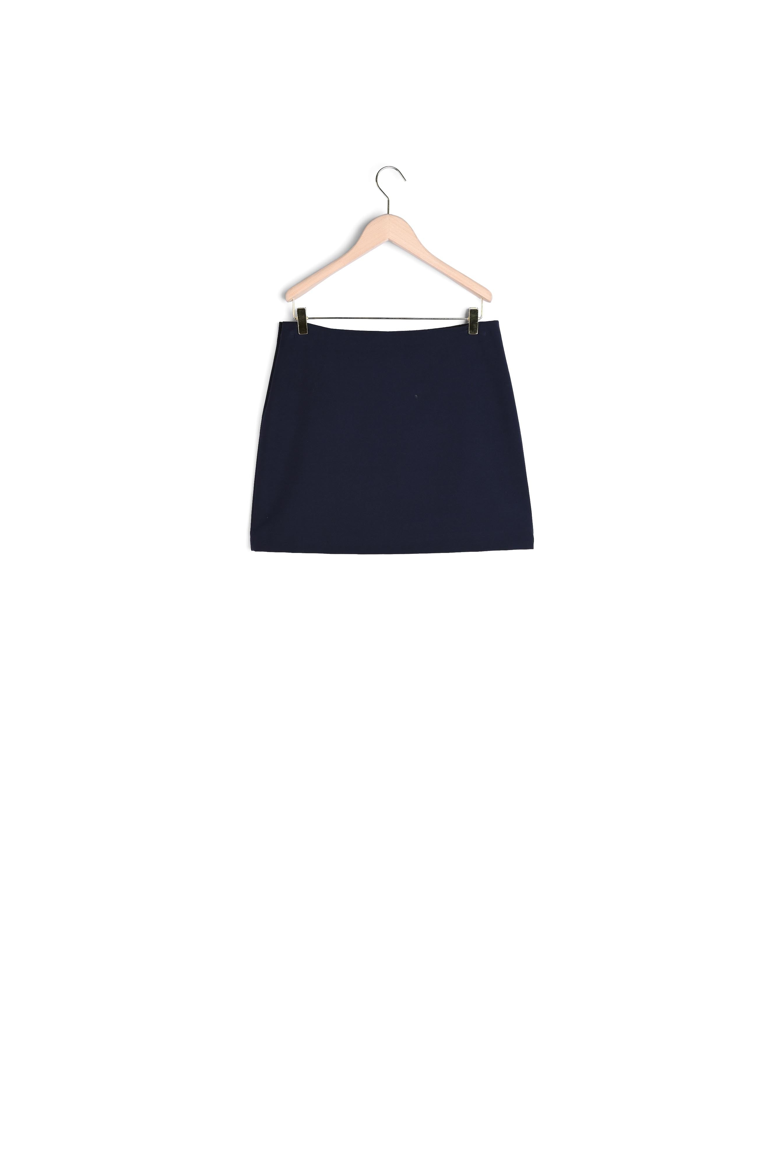 Mini-jupe Jiani bleu nuit en toile gabardine Faume - seconde main