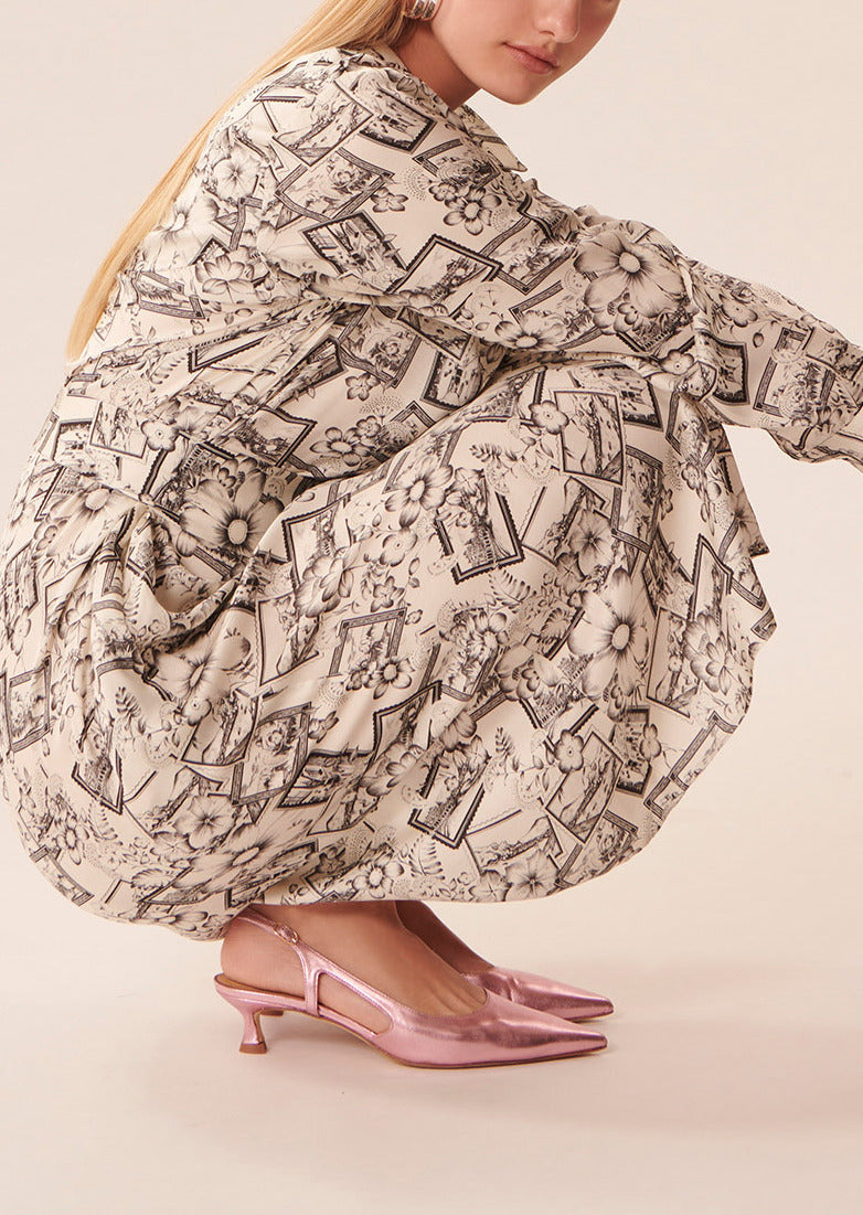 Robe Rachele écrue imprimé Faume - seconde main