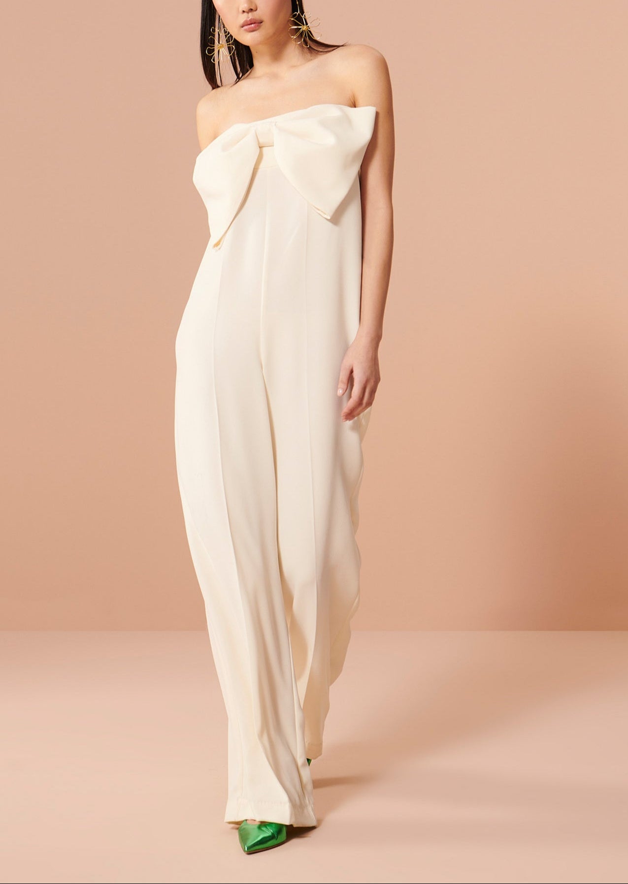 Combinaison Coeur écrue en crêpe Faume - seconde main