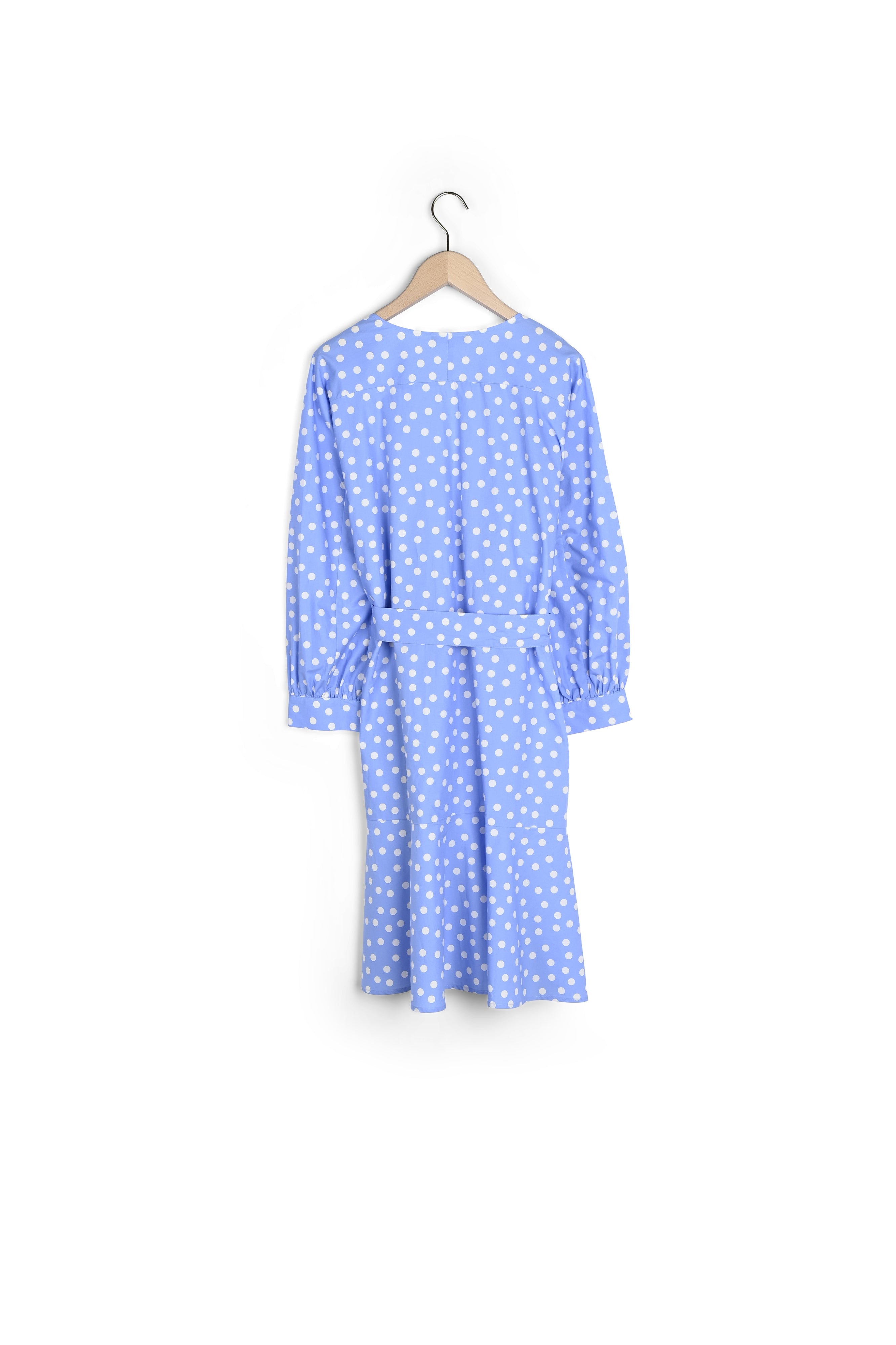 Robe Roza bleu tendre imprimé pois en coton Faume - seconde main