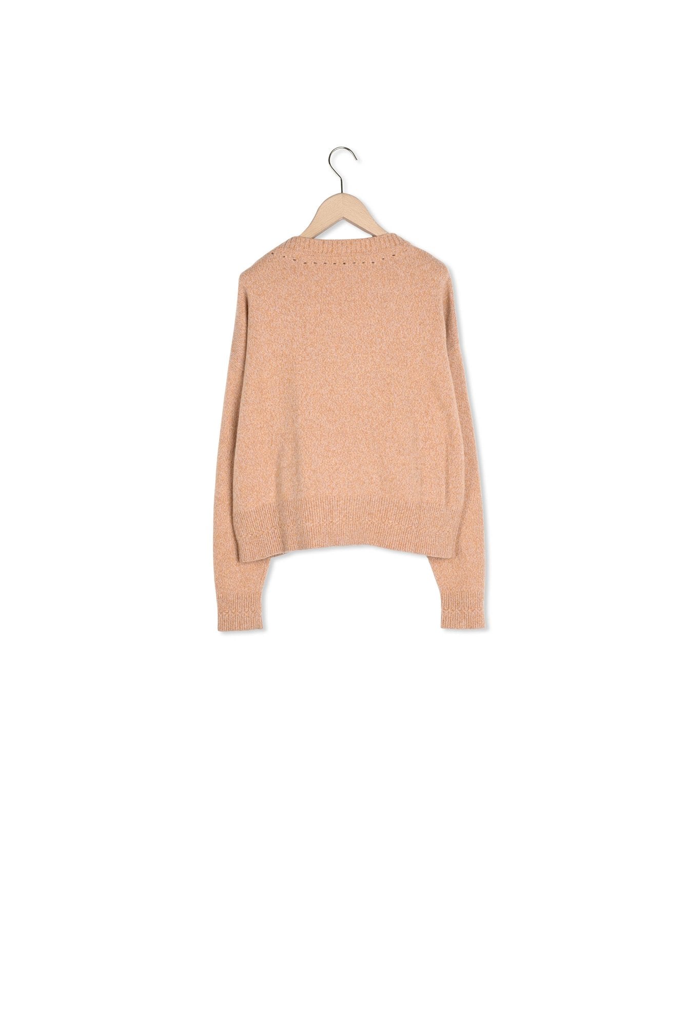 Cardigan oversize Nadia en maille rose tendre Faume - seconde main