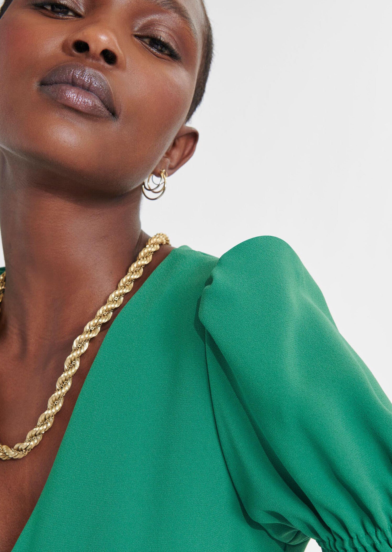 Top Talent émeraude en crêpe Faume - seconde main