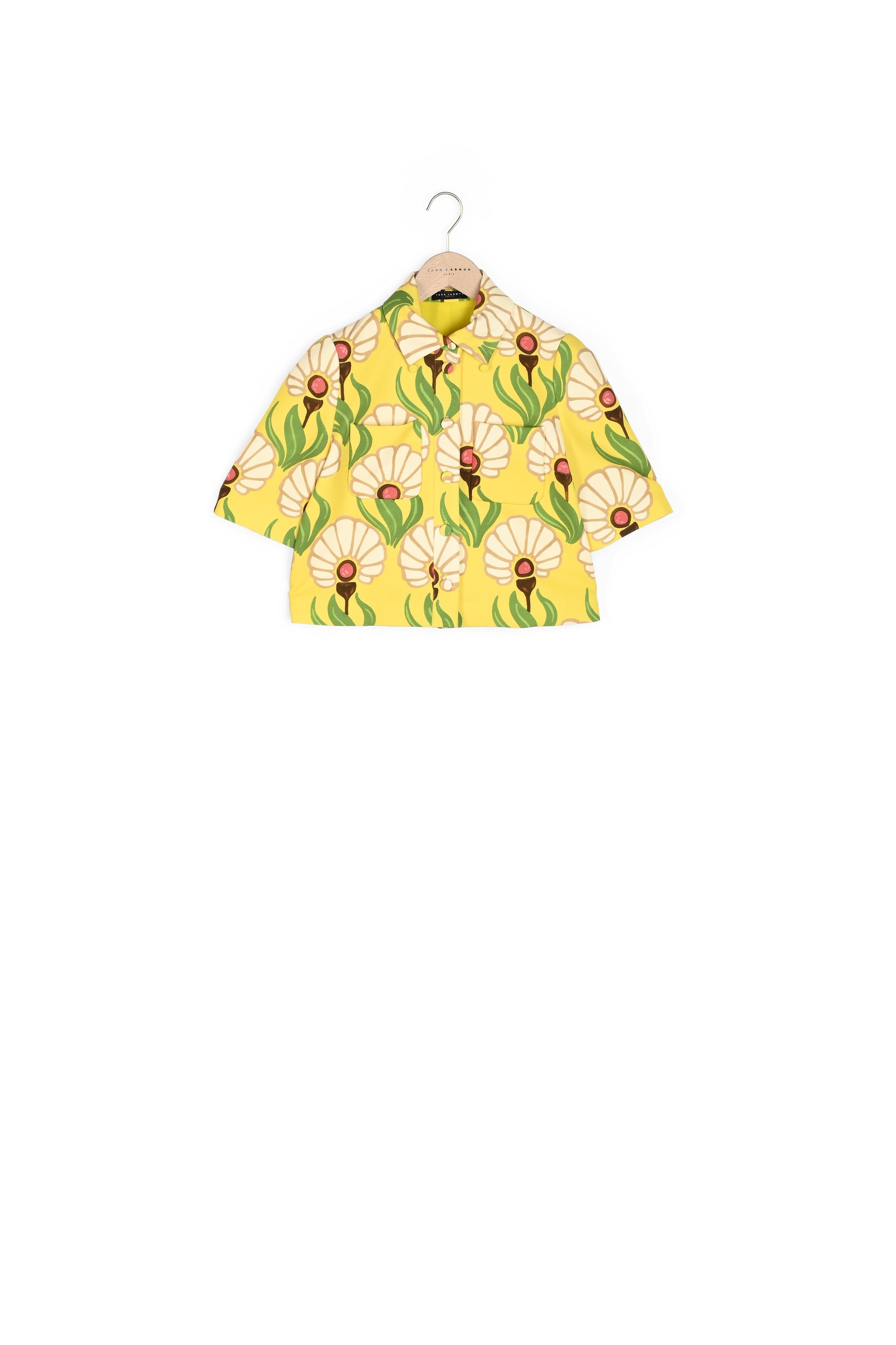 Top Thadea jaune à motif fleurs Faume - seconde main