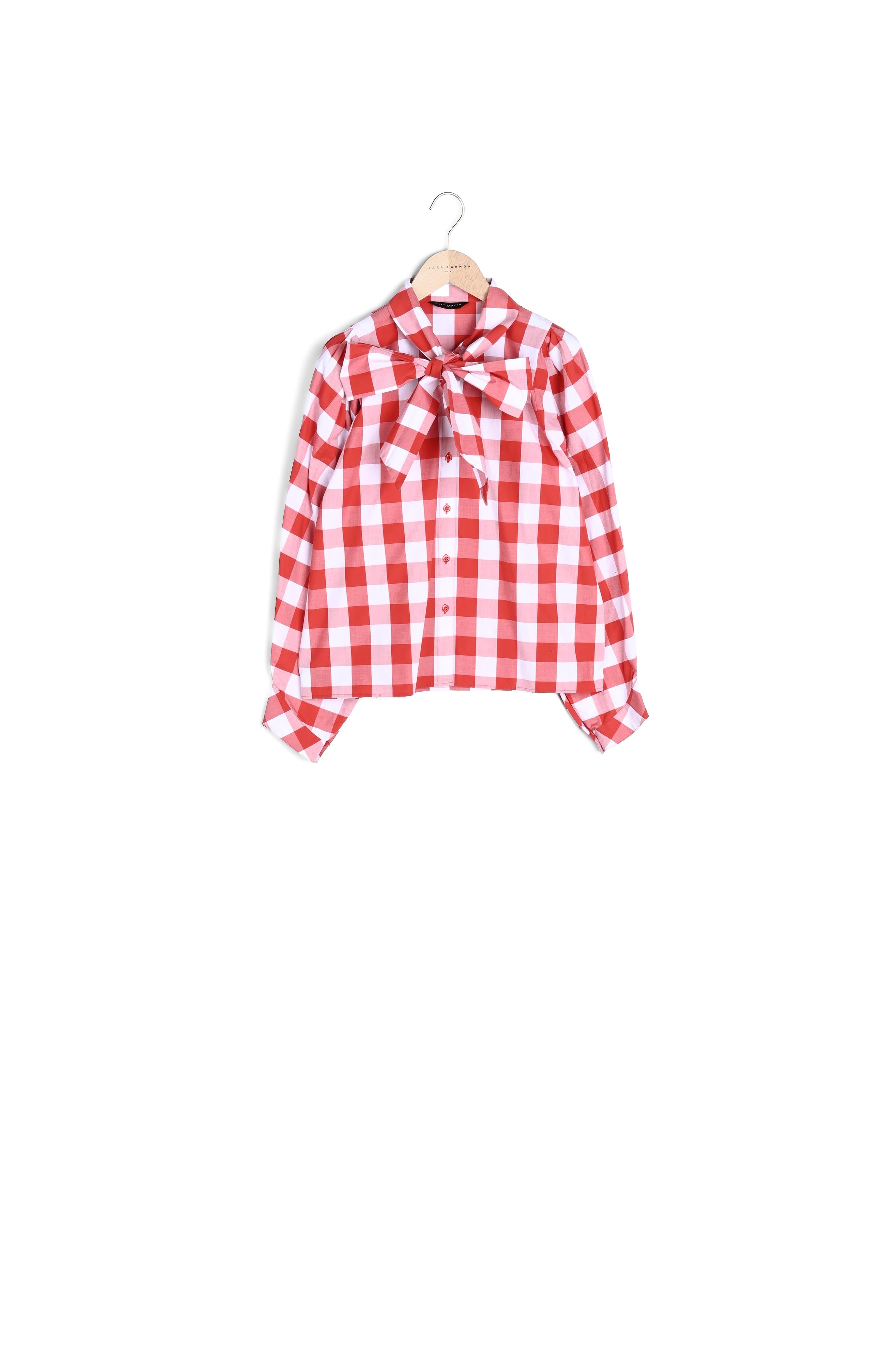 Chemise Candy vichy rouge en popeline Faume - seconde main