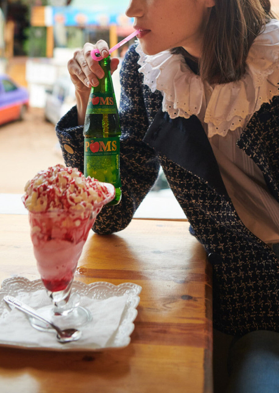 Veste bleu nuit en tweed Faume - seconde main