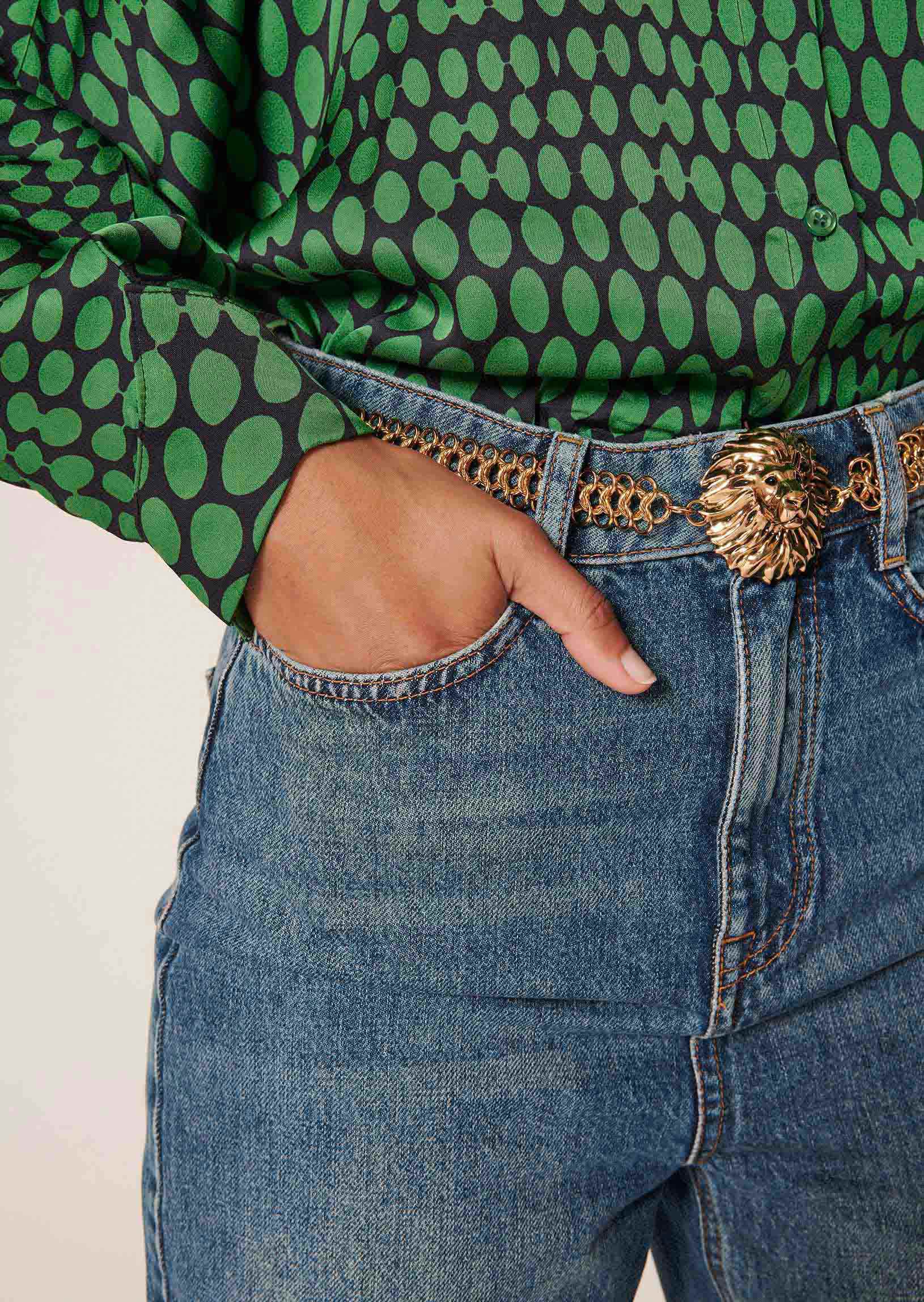 Chemise Candy verte imprimé pois Faume - seconde main