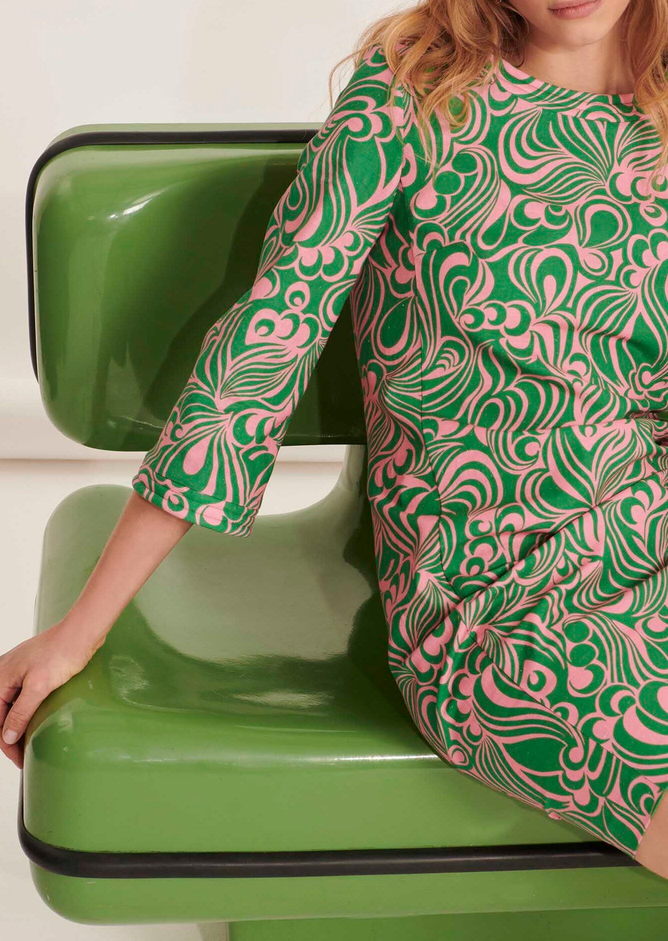 Robe Rivana rose imprimé psyche Faume - seconde main