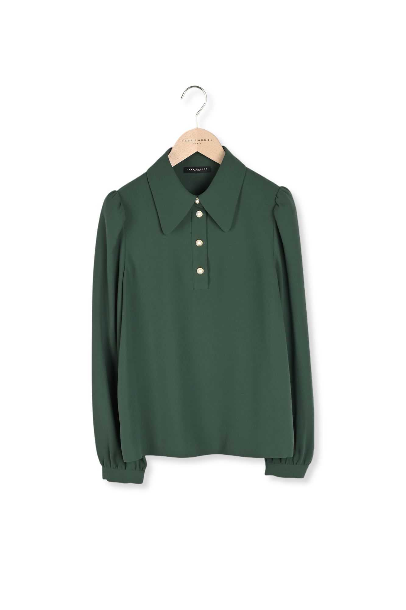 Top vert en crêpe Tonio Faume - seconde main