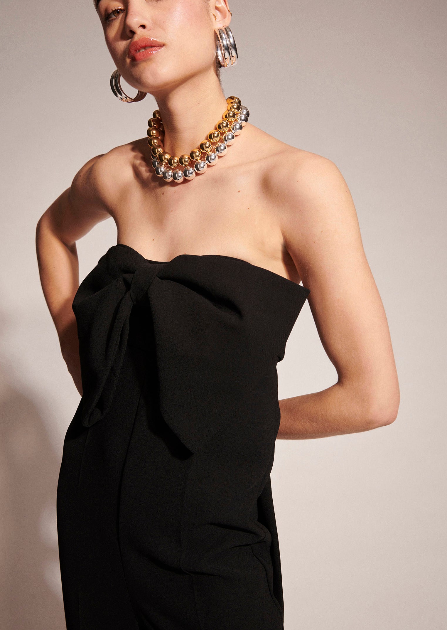 Combinaison Coeur noire en crêpe Faume - seconde main