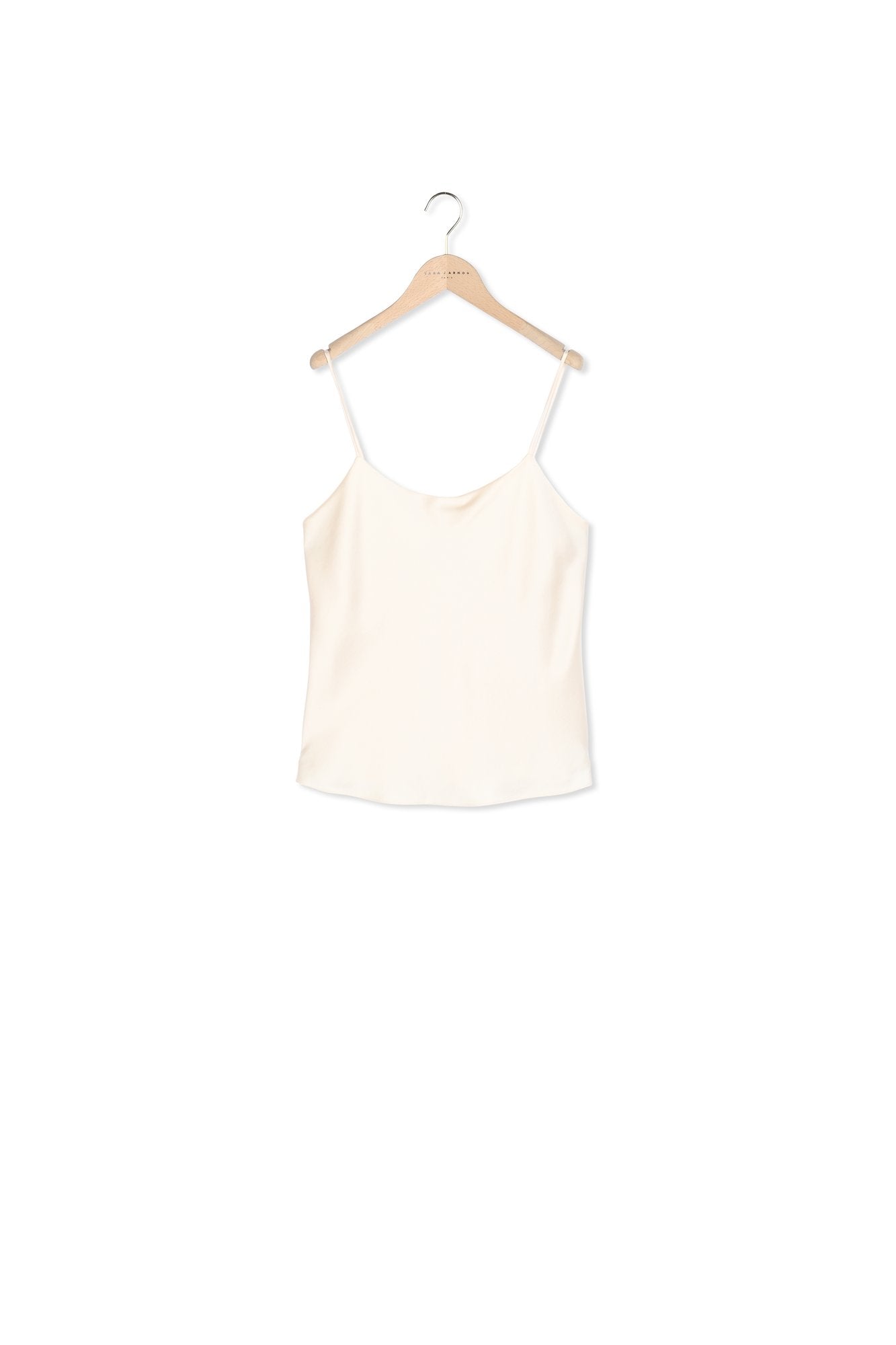 Top Tess écru en satin fluide Faume - seconde main