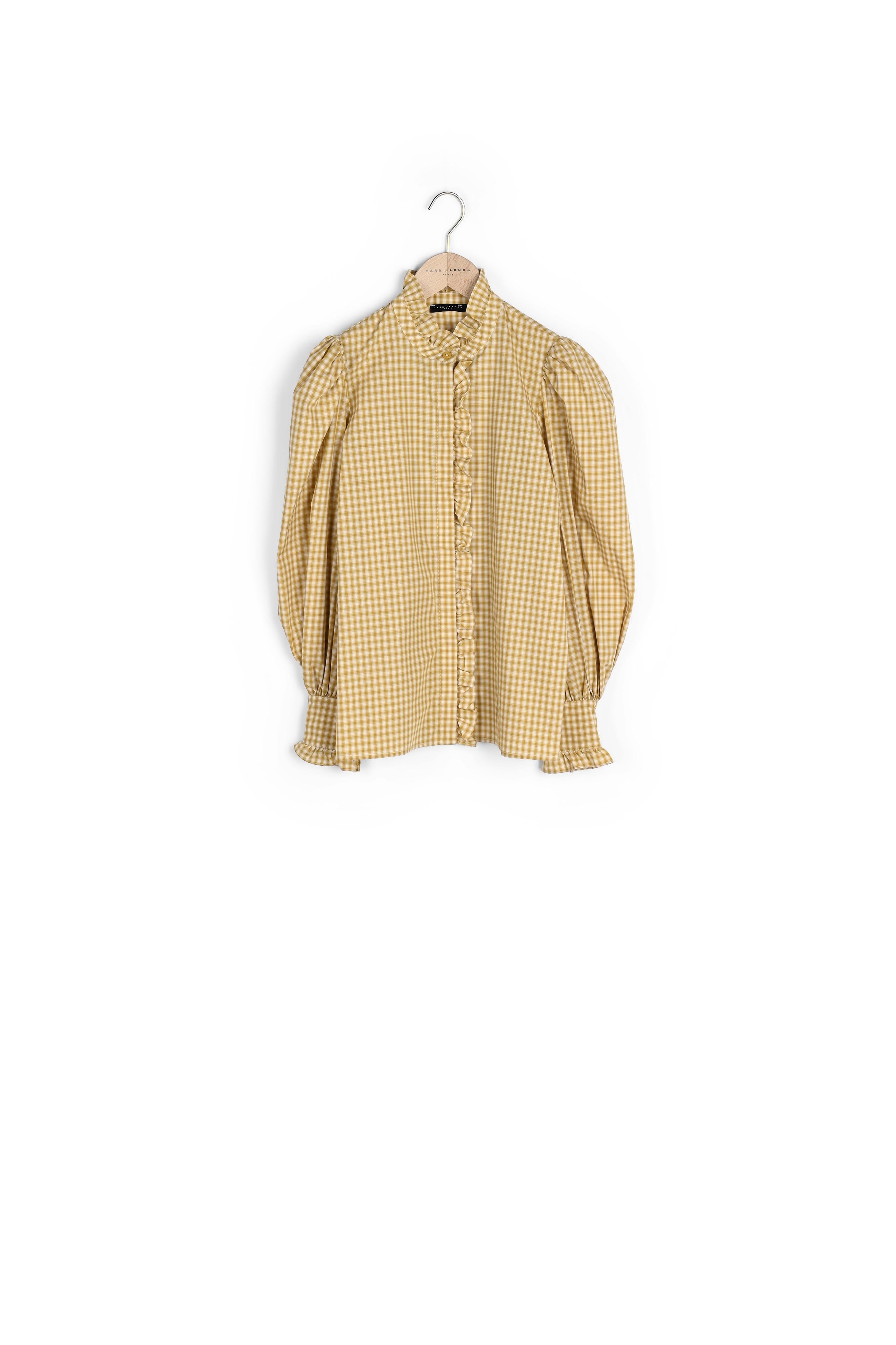 Chemise Christine jaune à carreaux en coton Faume - seconde main