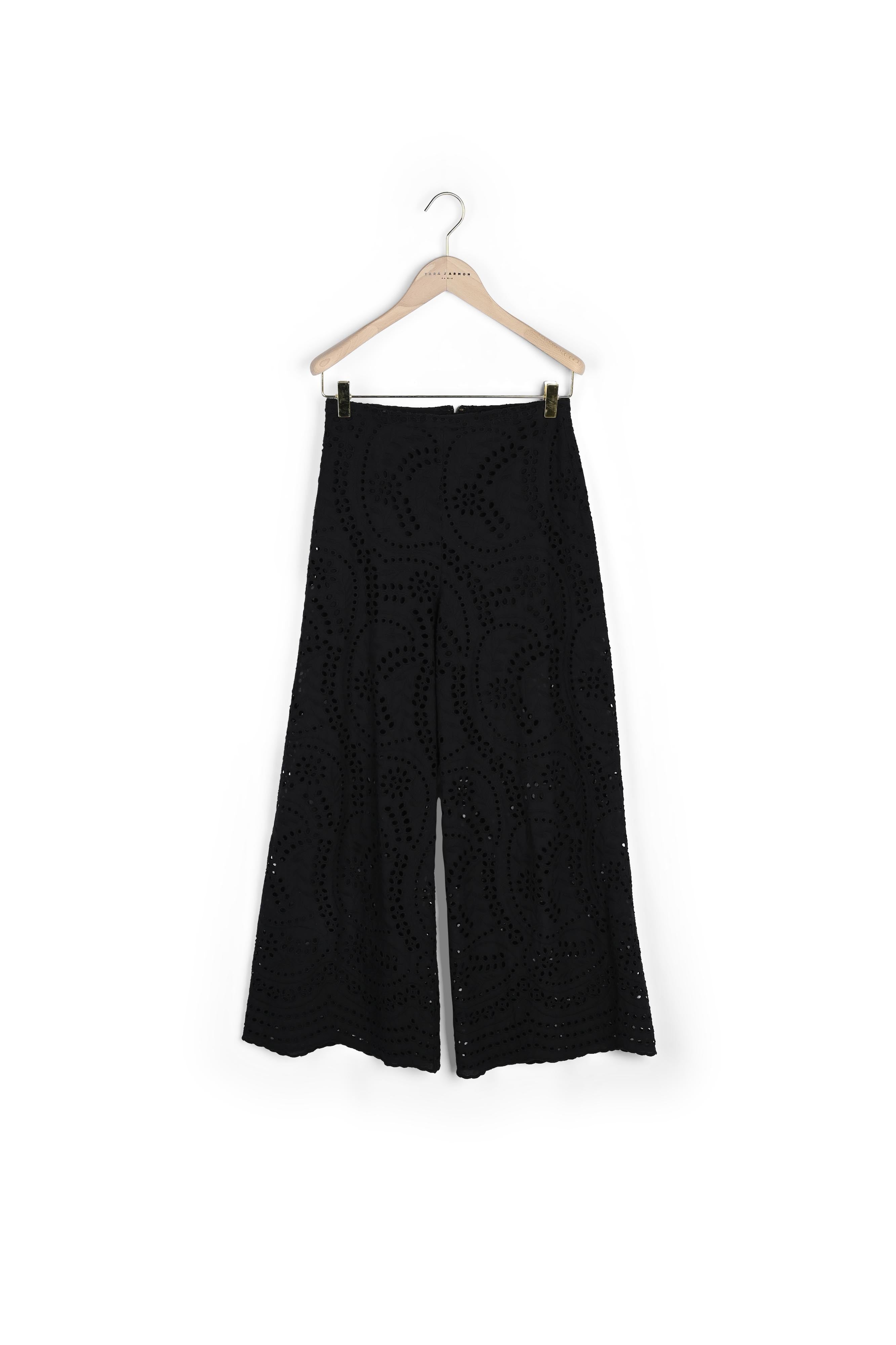 Pantalon Paprika noir en broderie Faume - seconde main