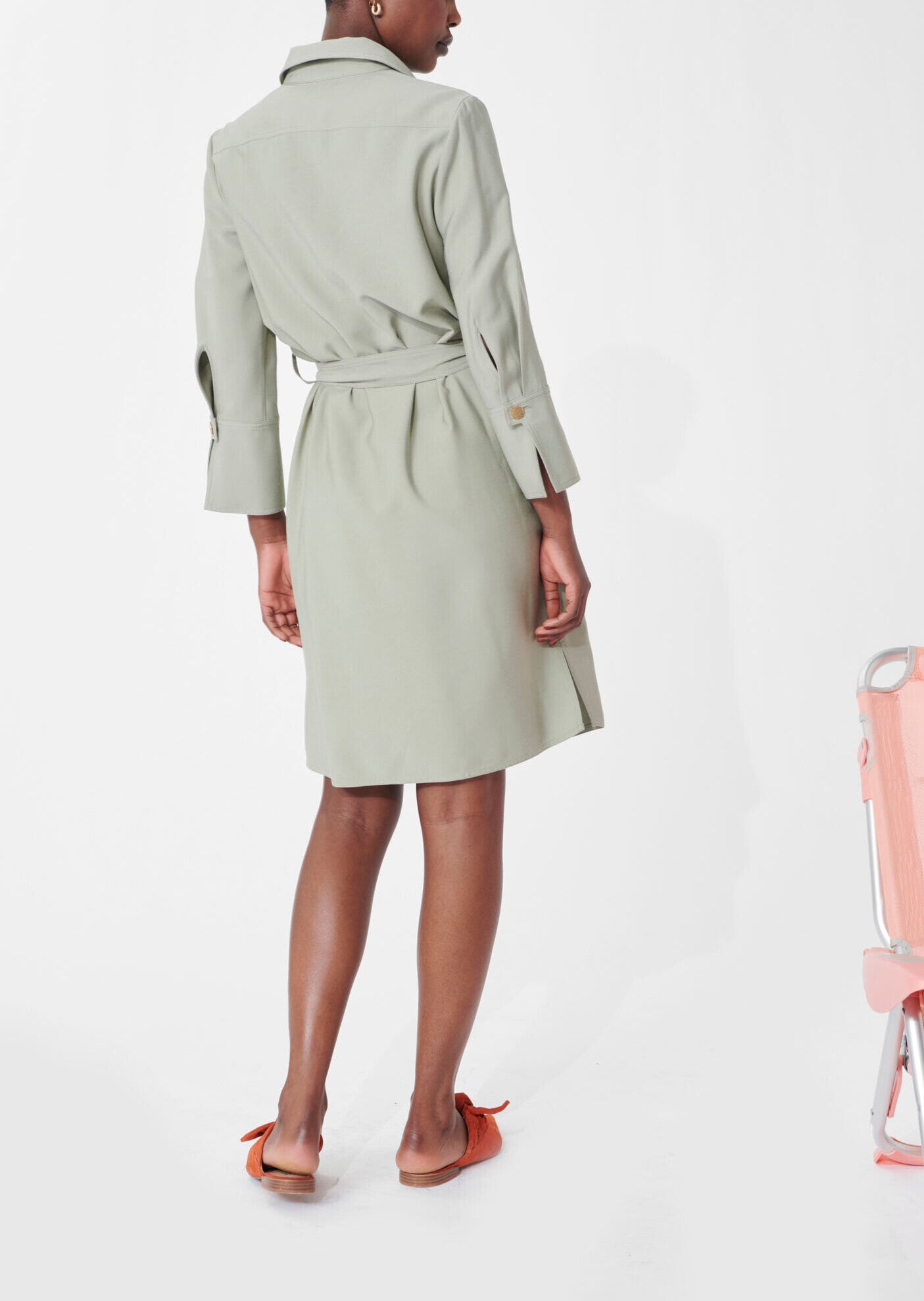 Robe Rolande vert pâle fluide Faume - seconde main