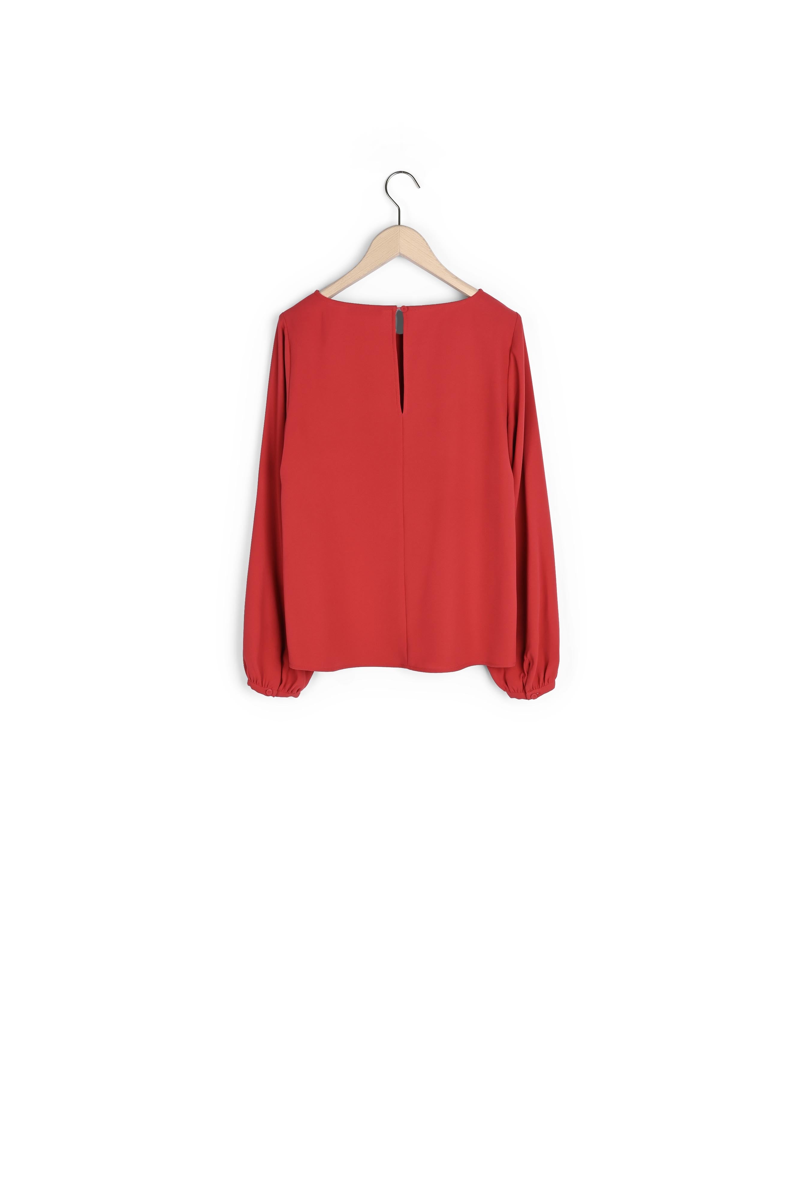 Top Tabecca rouge en crêpe Faume - seconde main