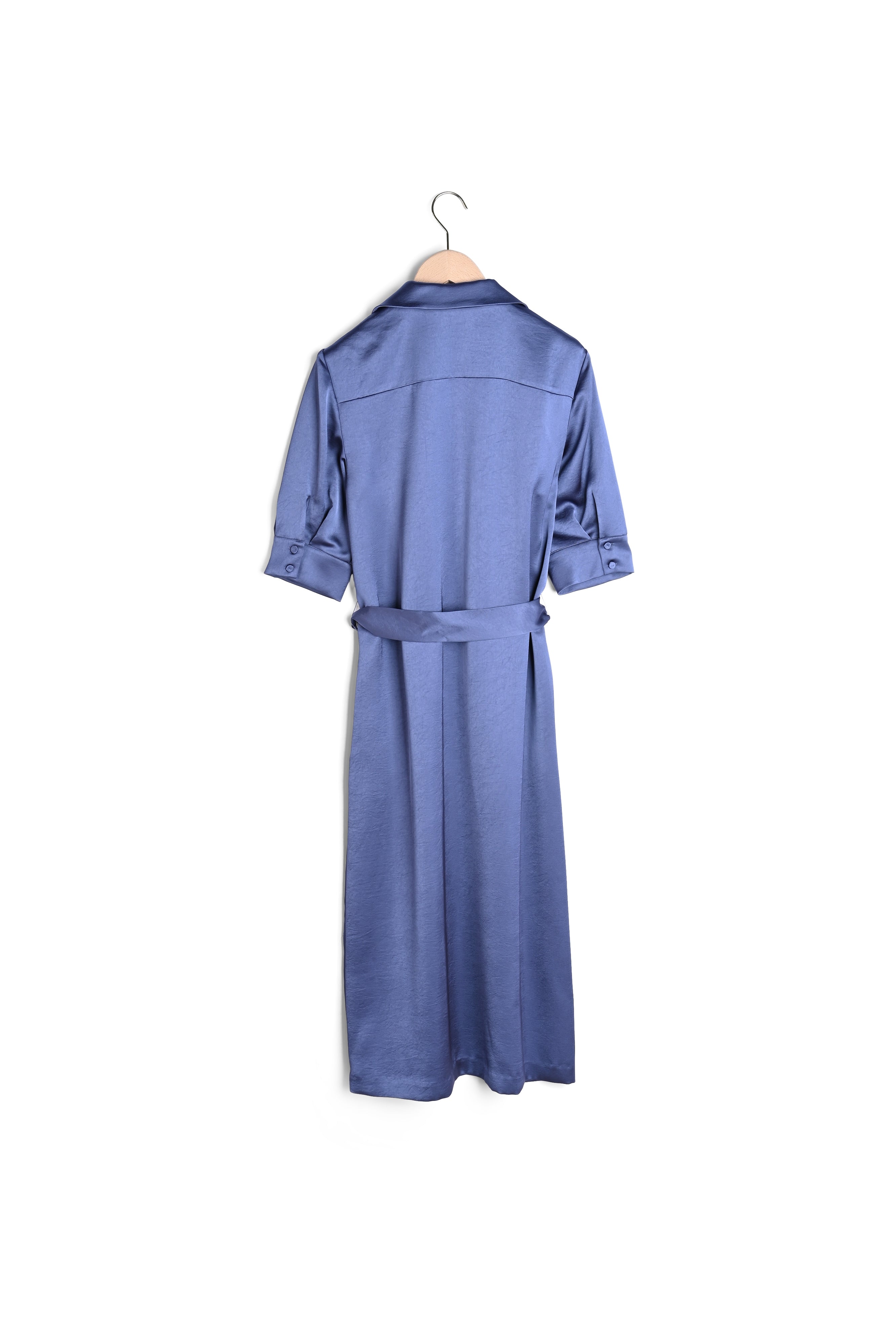 Robe Rocha bleue en satin Faume - seconde main