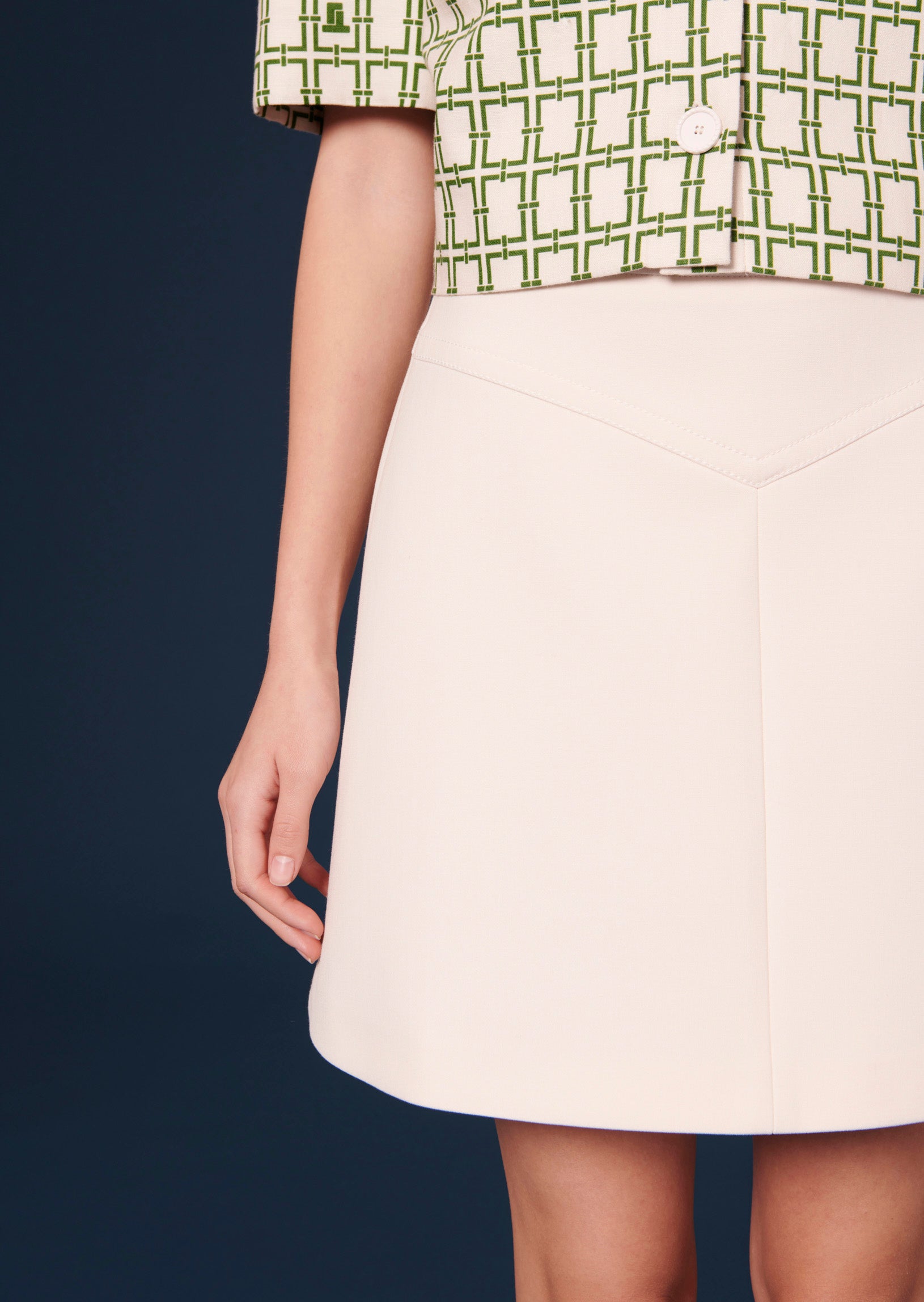 Jupe Jasmin écrue en toile double Faume - seconde main