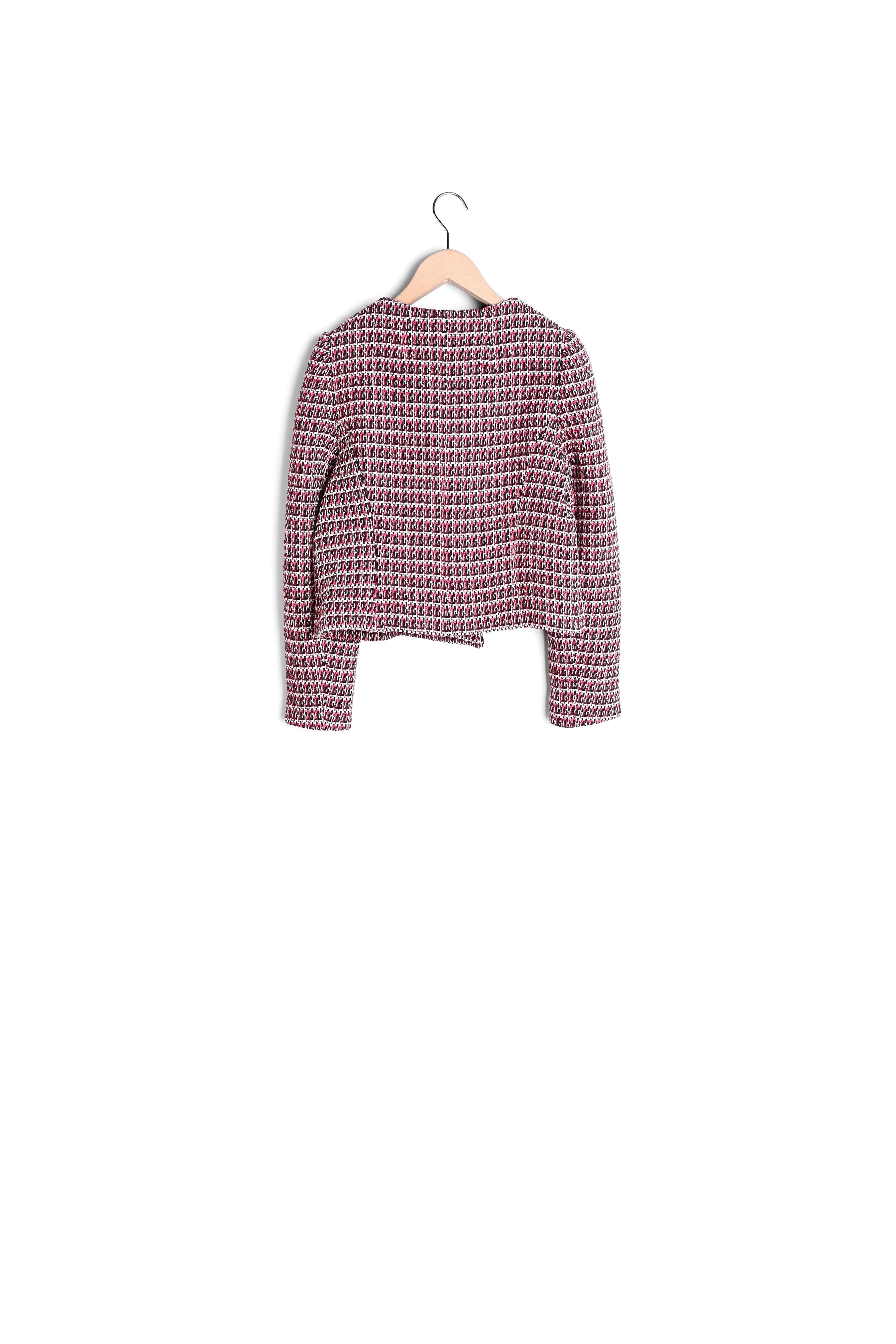 Veste Valero en tweed fuchsia Faume - seconde main