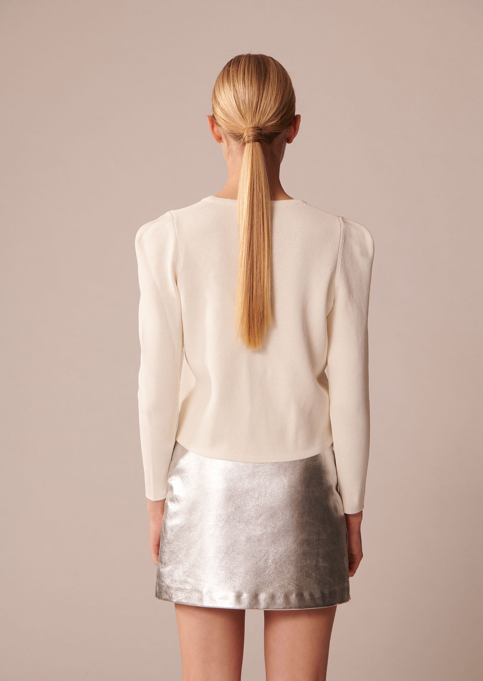 Gilet Glenn écru en coton irisé Faume - seconde main