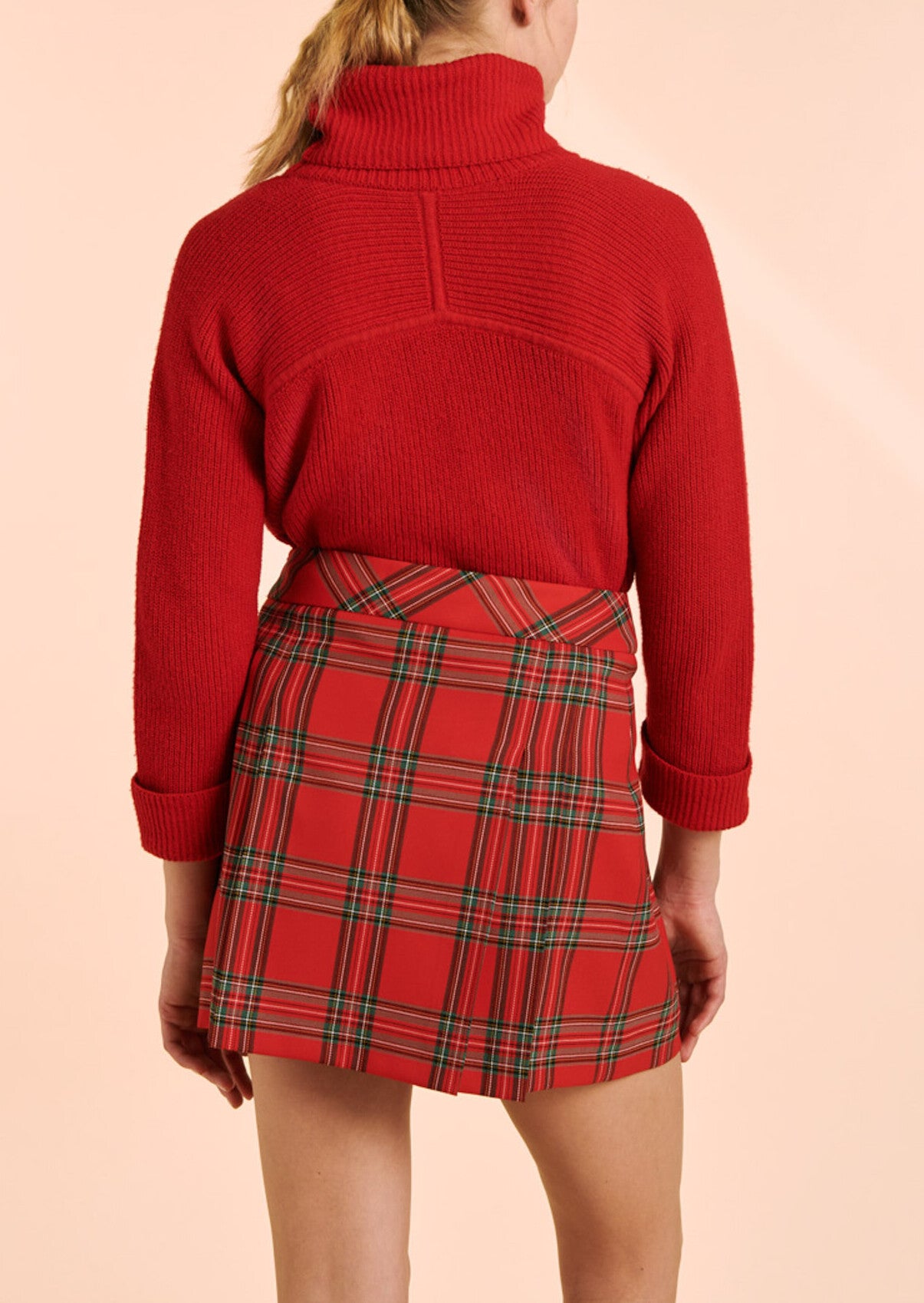 Jupe Julia rouge en tartan Faume - seconde main