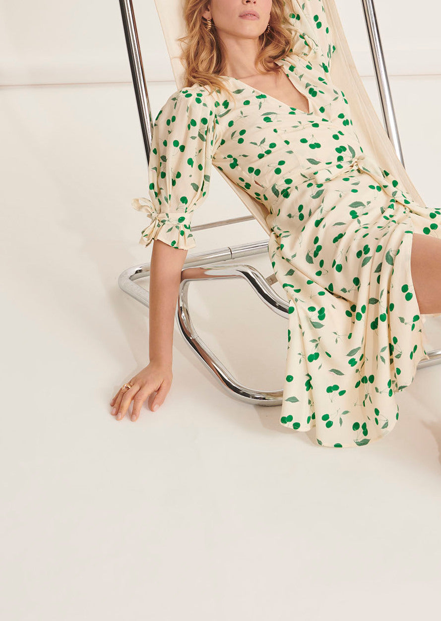 Robe Rosari écrue imprimé cherry Faume - seconde main