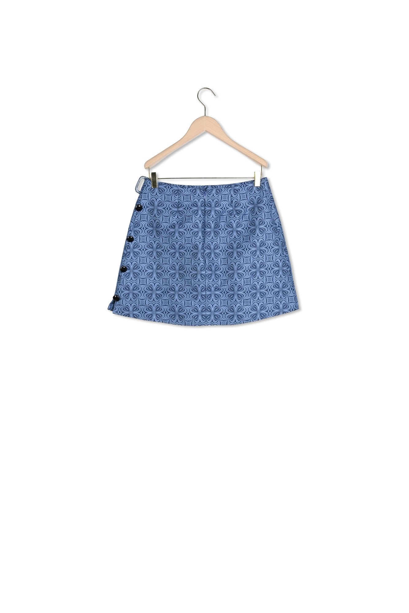 Jupe Juliya bleue en jacquard Faume - seconde main