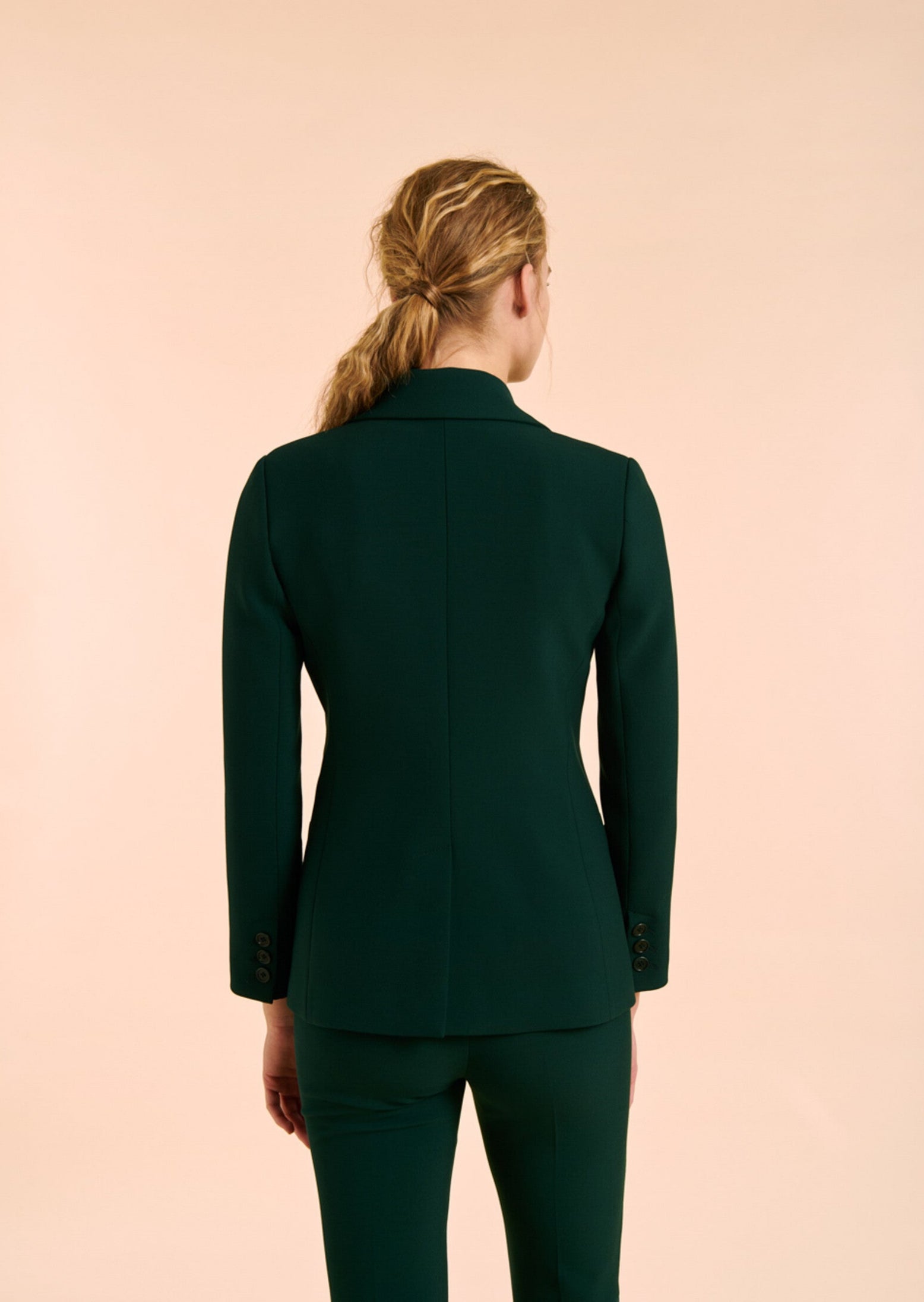 Veste Valia vert bouteille en toile double Faume - seconde main