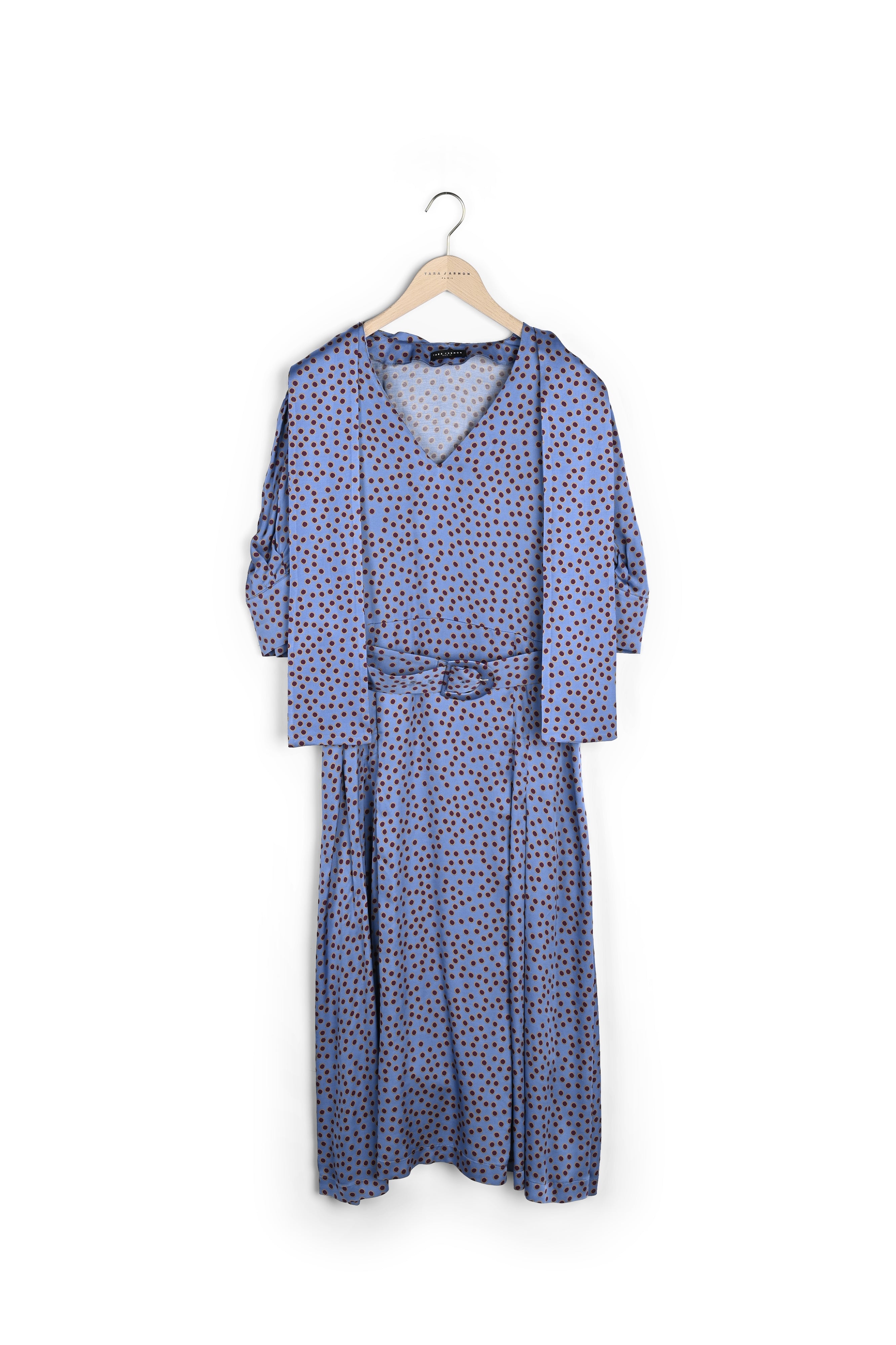 Robe Ranya bleue imprimé à pois Faume - seconde main