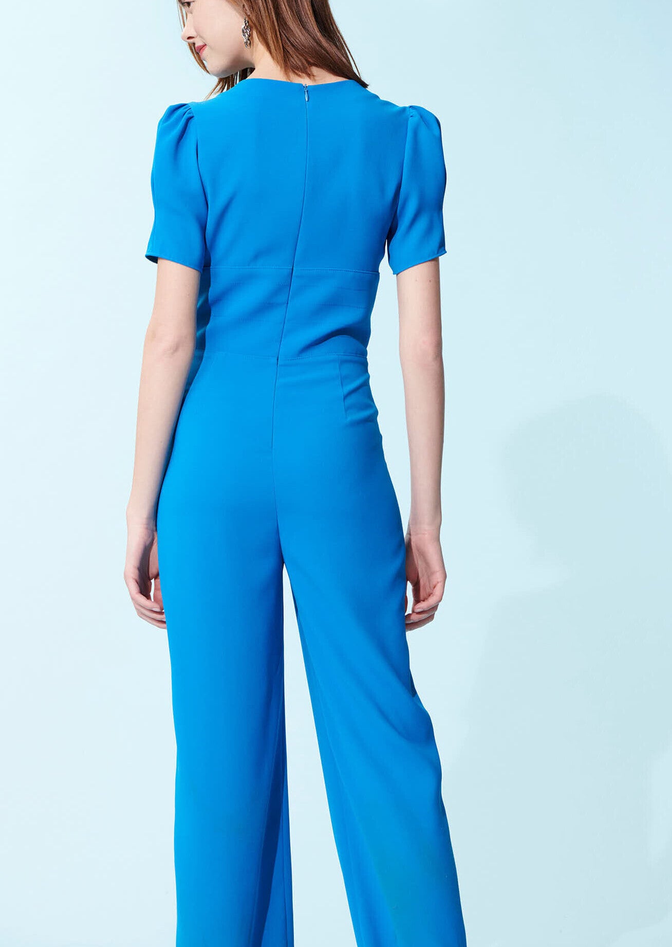 Combinaison Cleo bleu ciel en crêpe Faume - seconde main