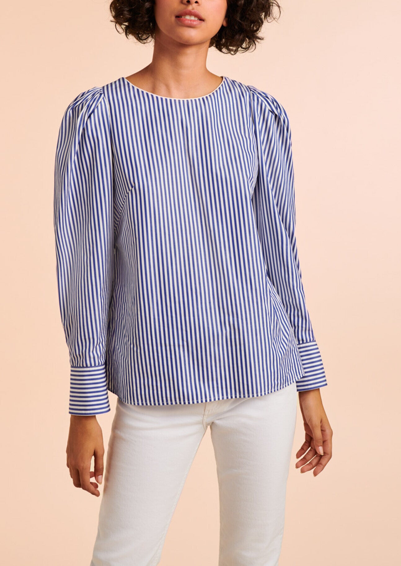 Top Tammy bleu à rayures en popeline Faume - seconde main