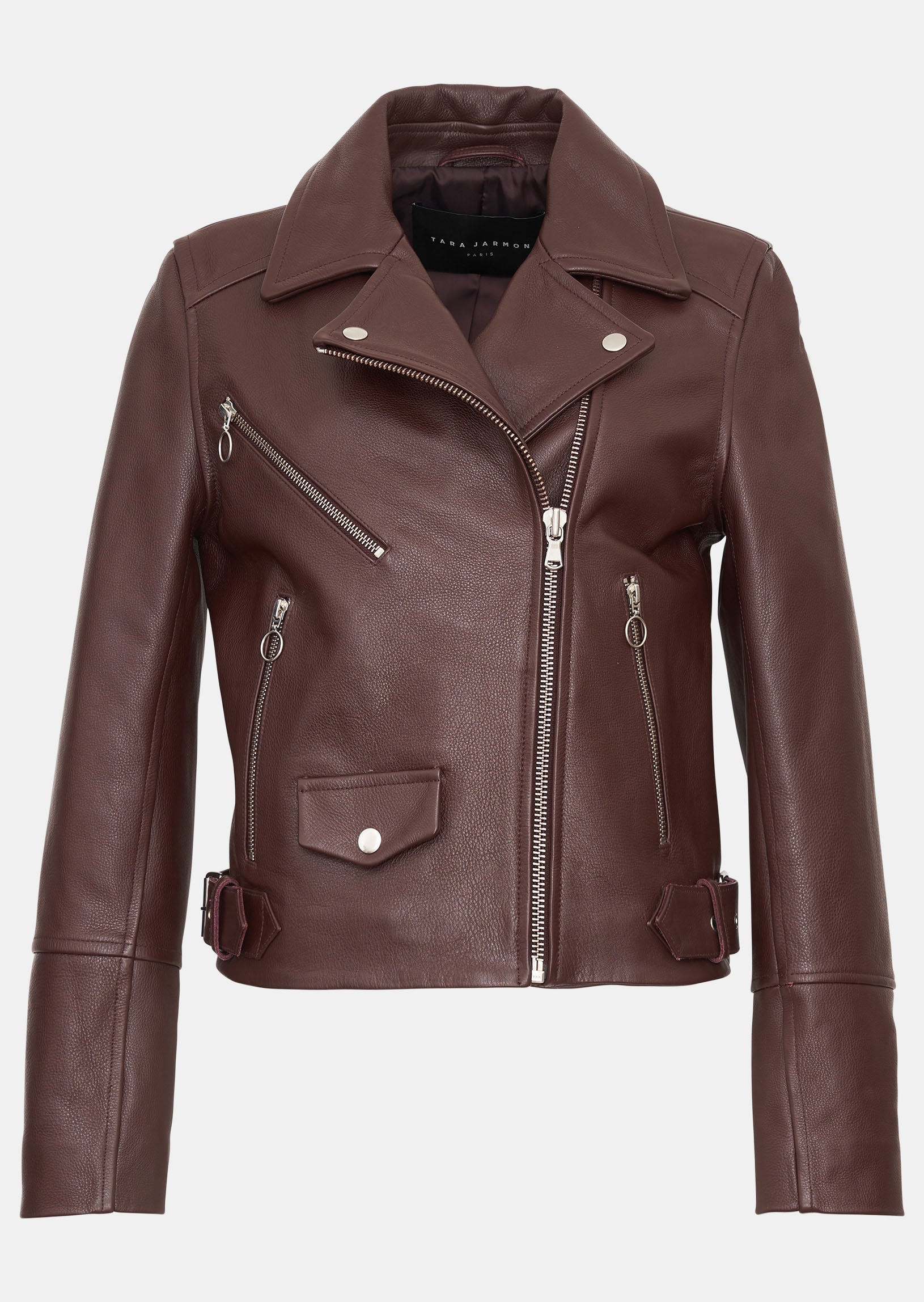 Veste Vogue bordeaux en cuir Faume - seconde main