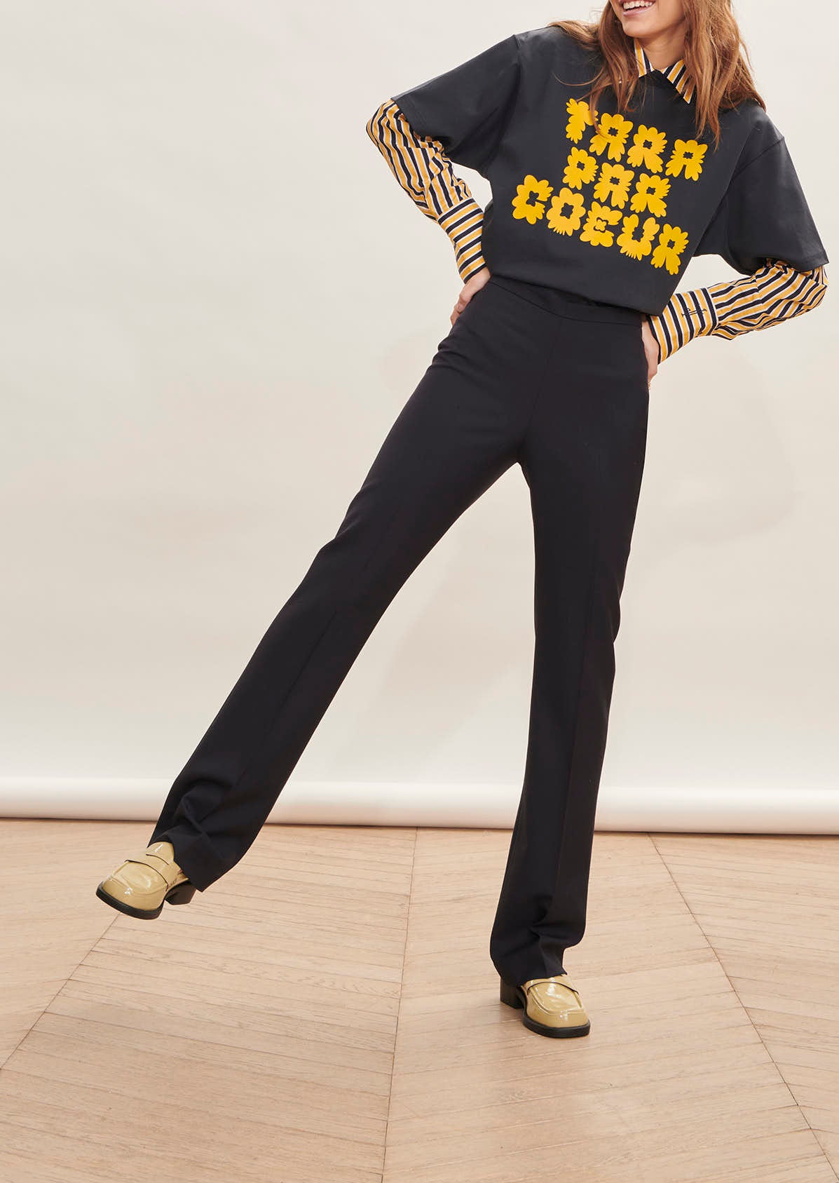 Pantalon Paiva bleu nuit en laine froide Faume - seconde main