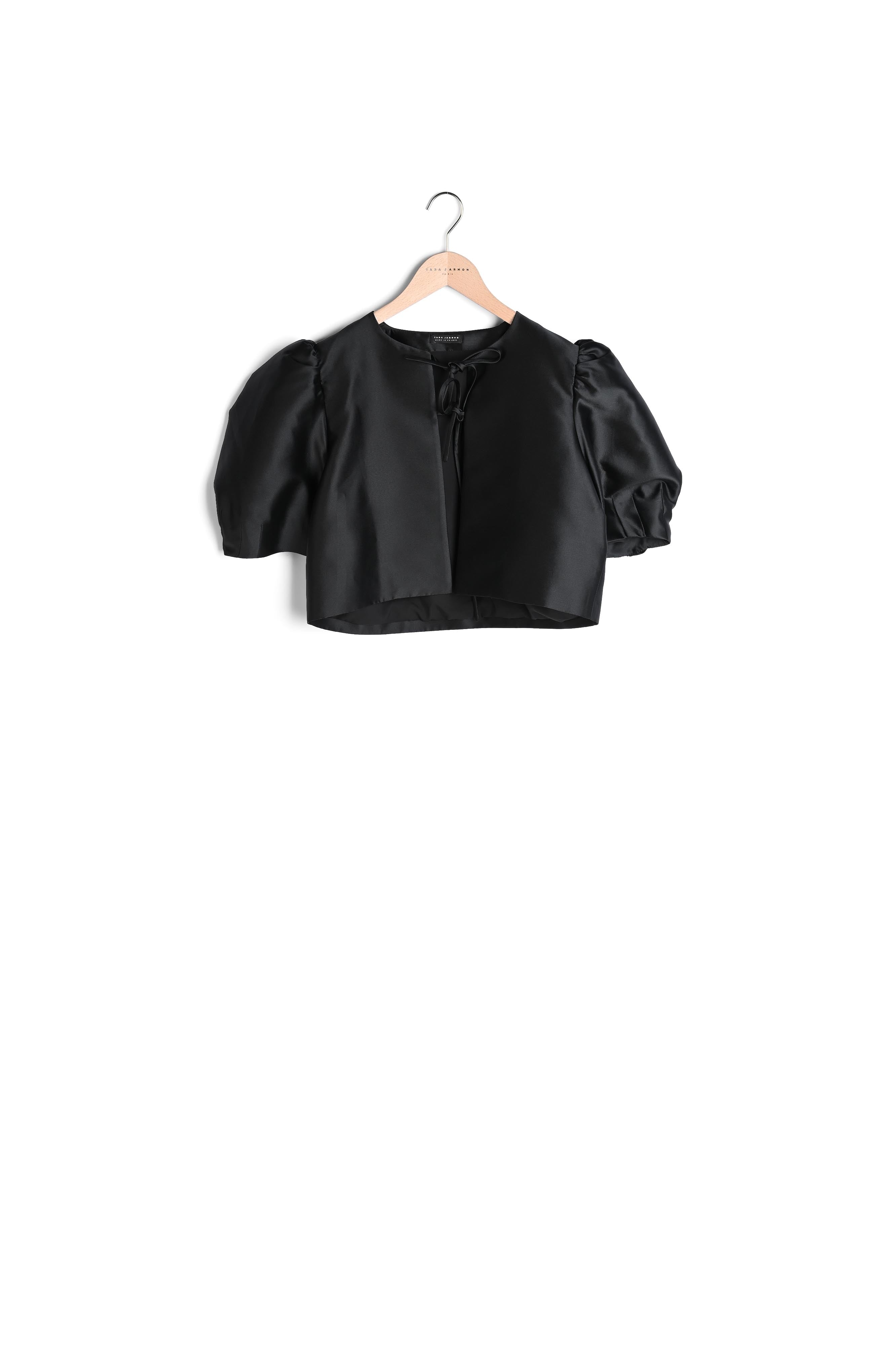 Veste Valentine noire en satin Faume - seconde main