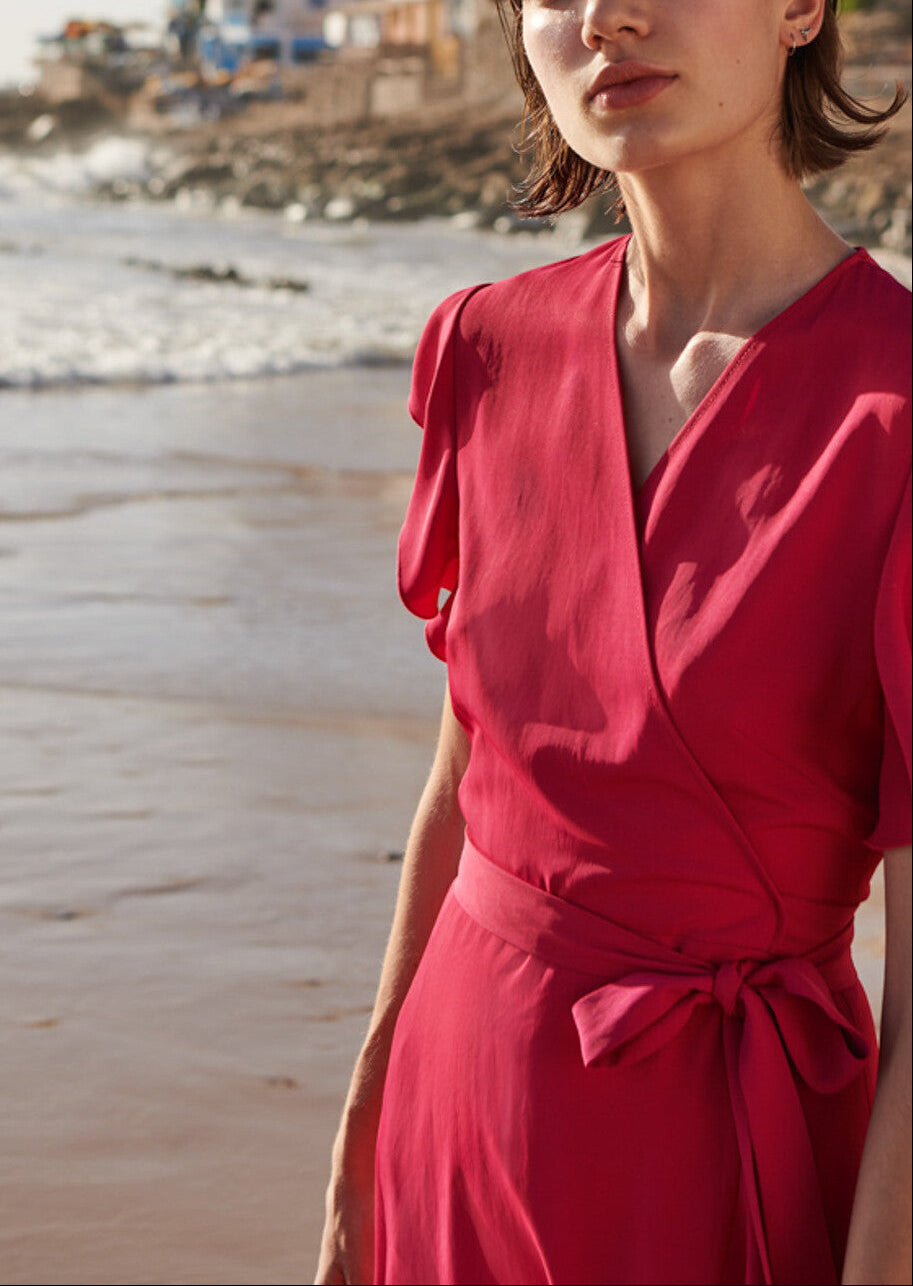 Robe rouge à volants Faume - seconde main