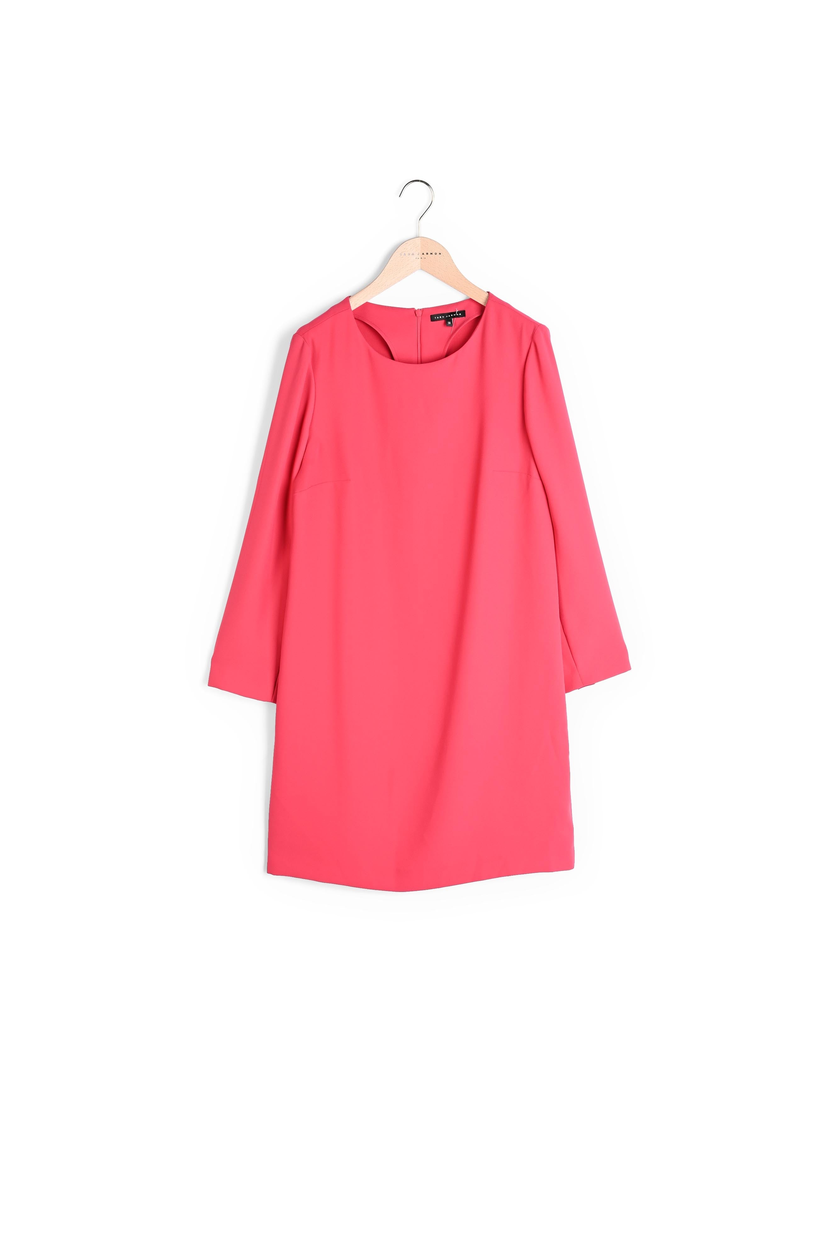 Robe courte Rosalinda en crêpe lourd rose Faume - seconde main