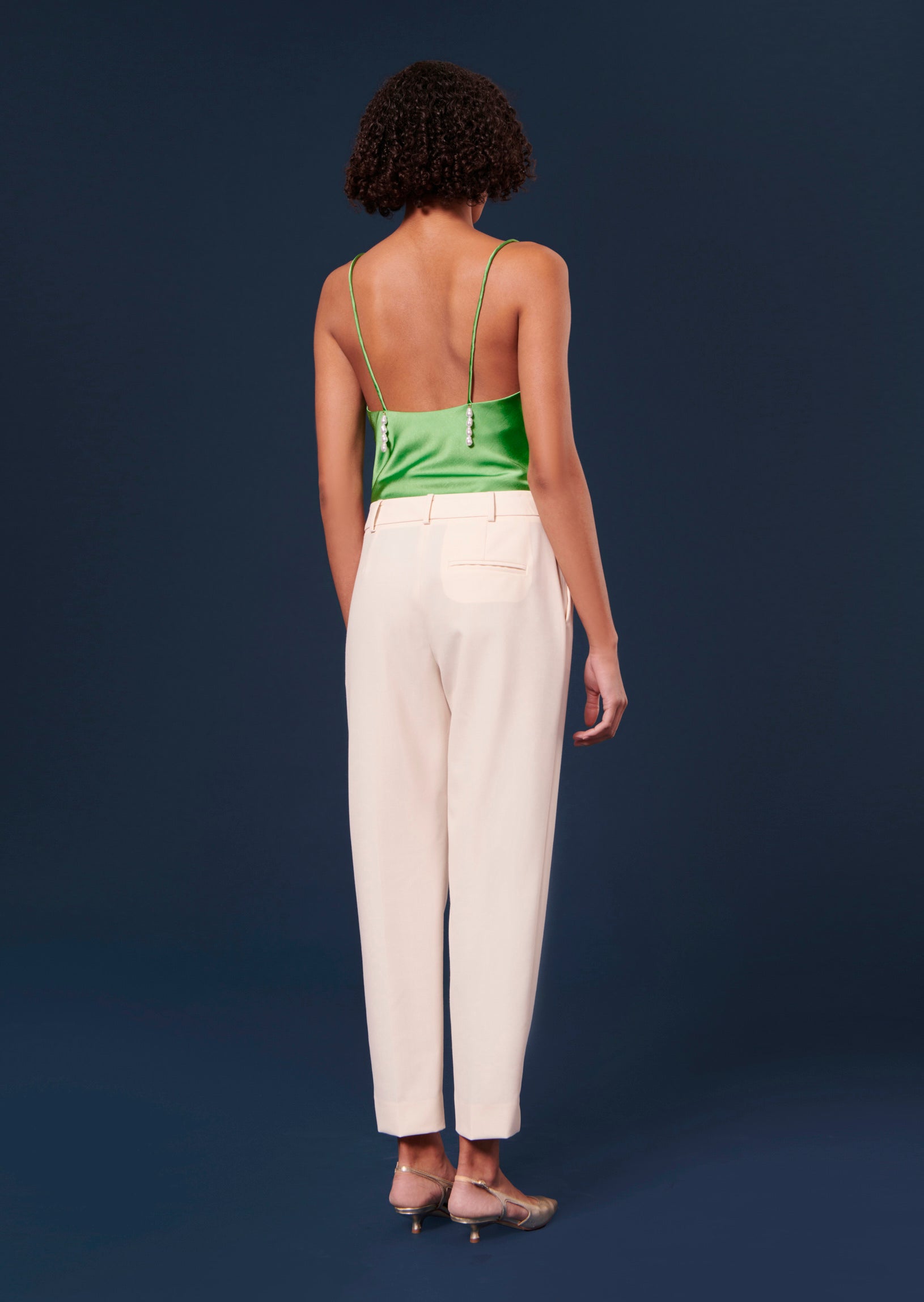 Pantalon Pascal écru en laine froide Faume - seconde main